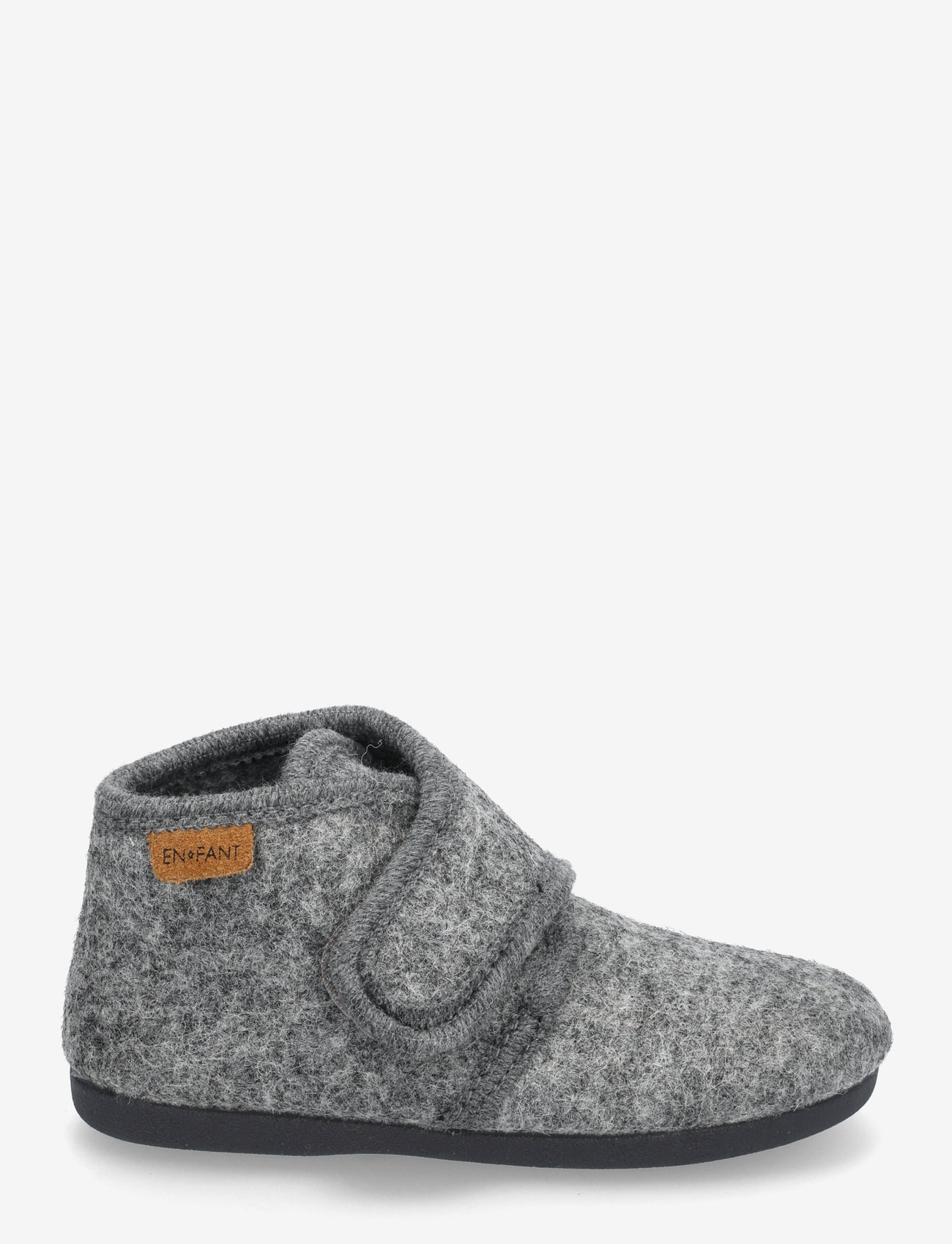 En Fant - Slippers Wool Velcro - hausschuhe - dark gray melange - 1