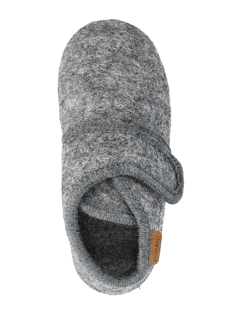 En Fant - Slippers Wool Velcro - hausschuhe - dark gray melange - 3