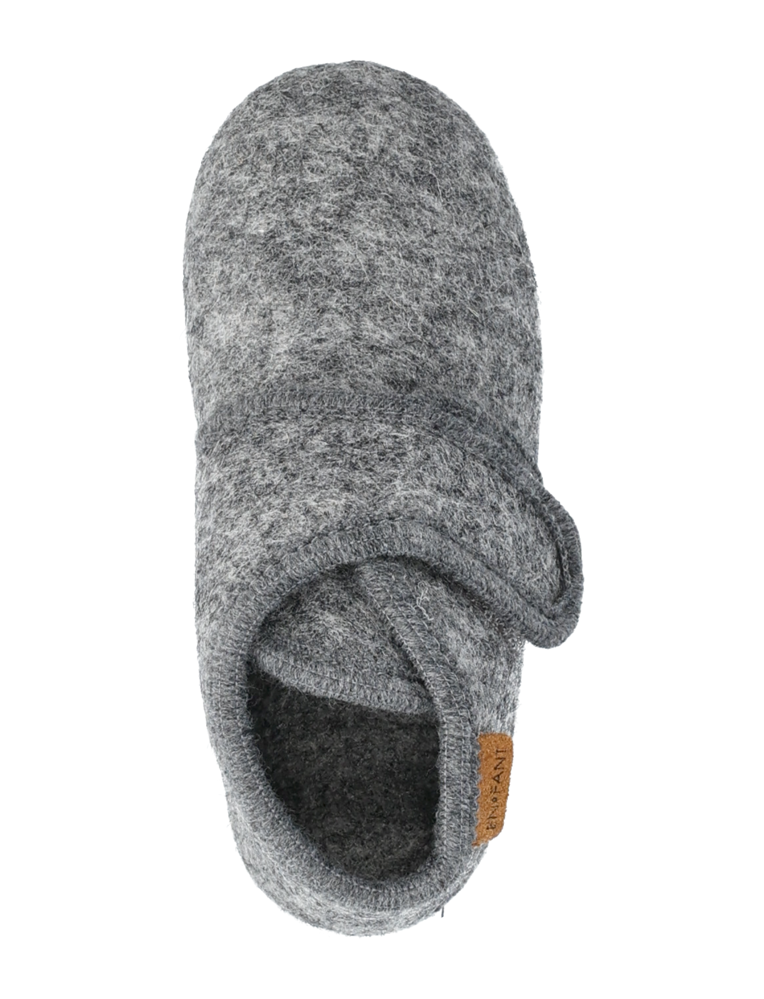 En Fant - Slippers Wool Velcro - hjemmesko - dark gray melange - 3