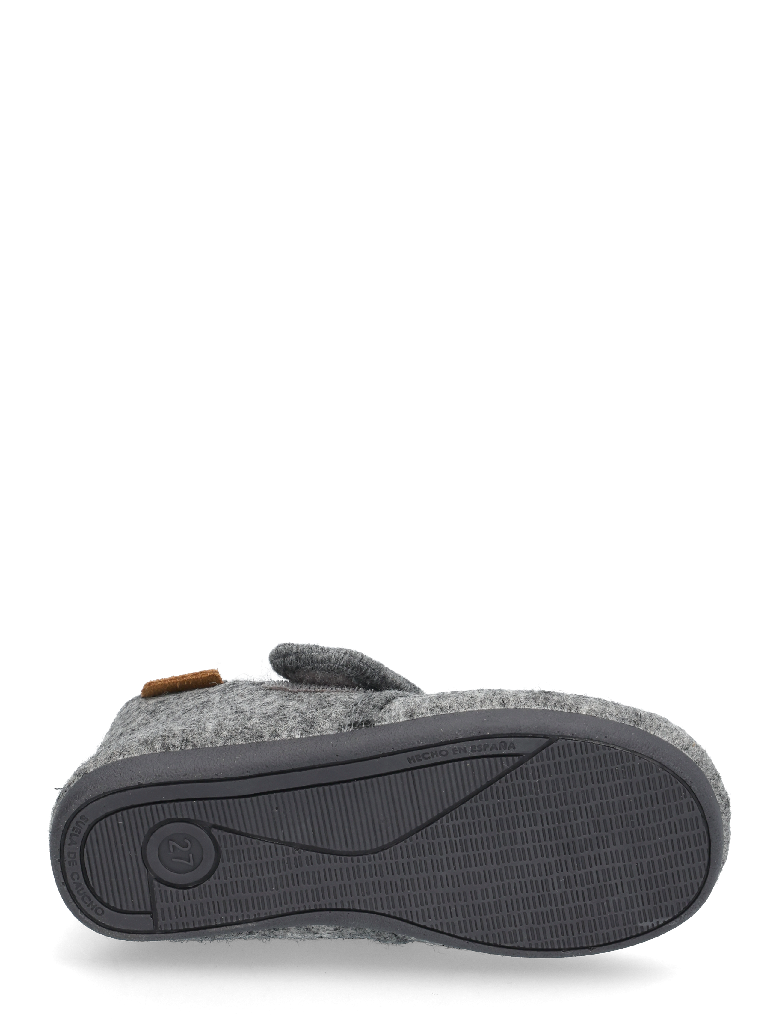 En Fant - Slippers Wool Velcro - hjemmesko - dark gray melange - 4