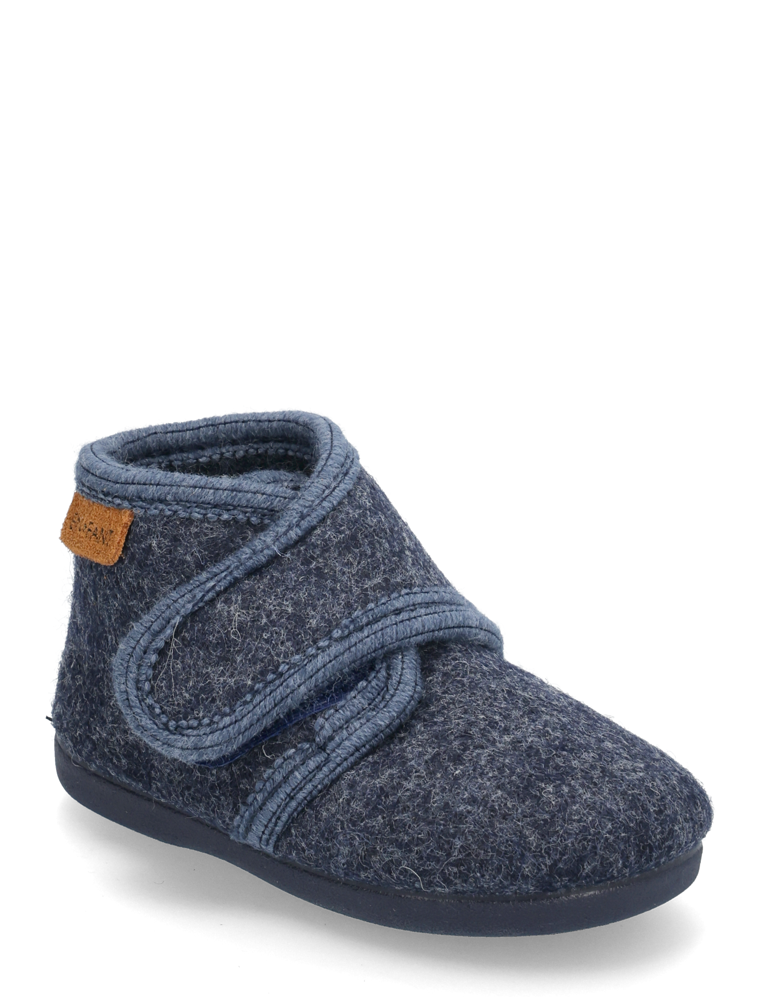 En Fant Slippers Wool Velcro, Børn, Velcro Sutsko, Blå, Str: 20