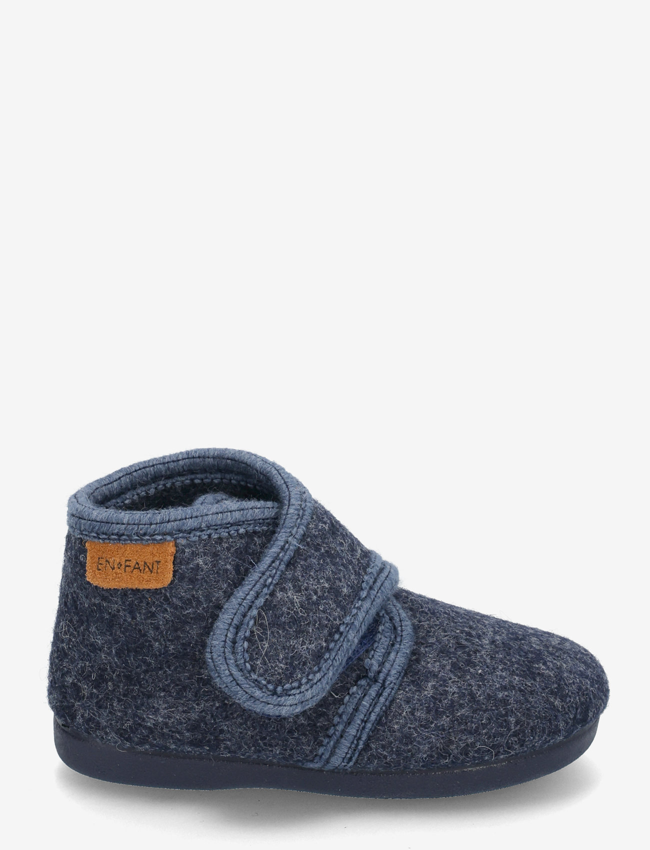 En Fant - Slippers Wool Velcro - hjemmesko - navy melange - 1