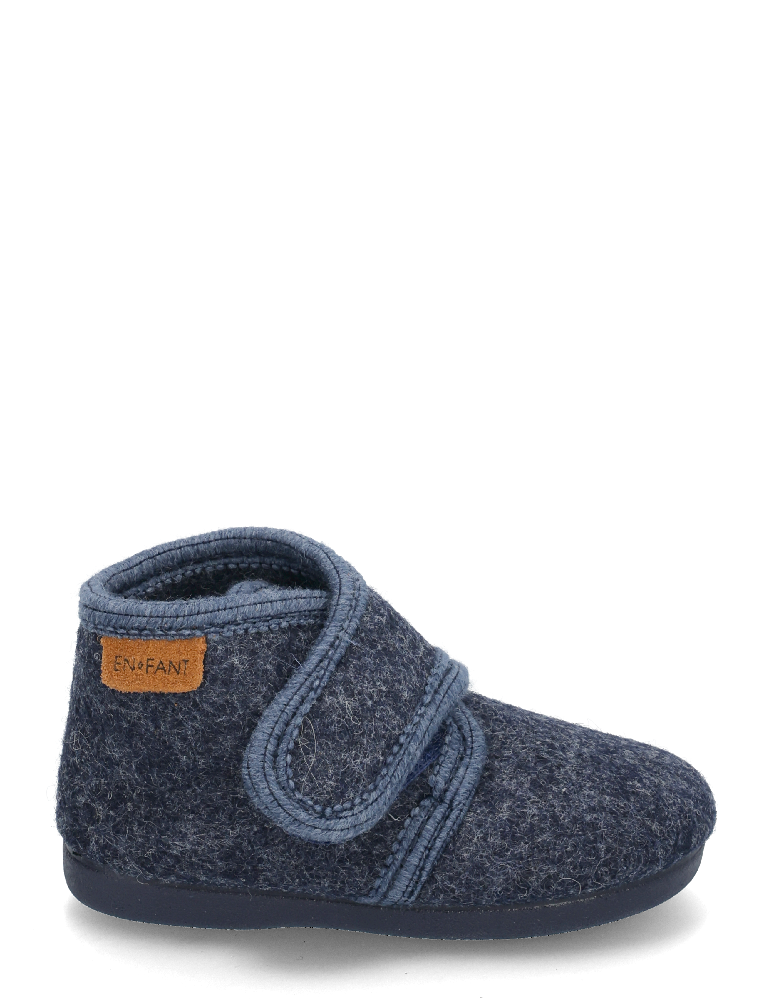 En Fant - Slippers Wool Velcro - inneskor - navy melange - 1