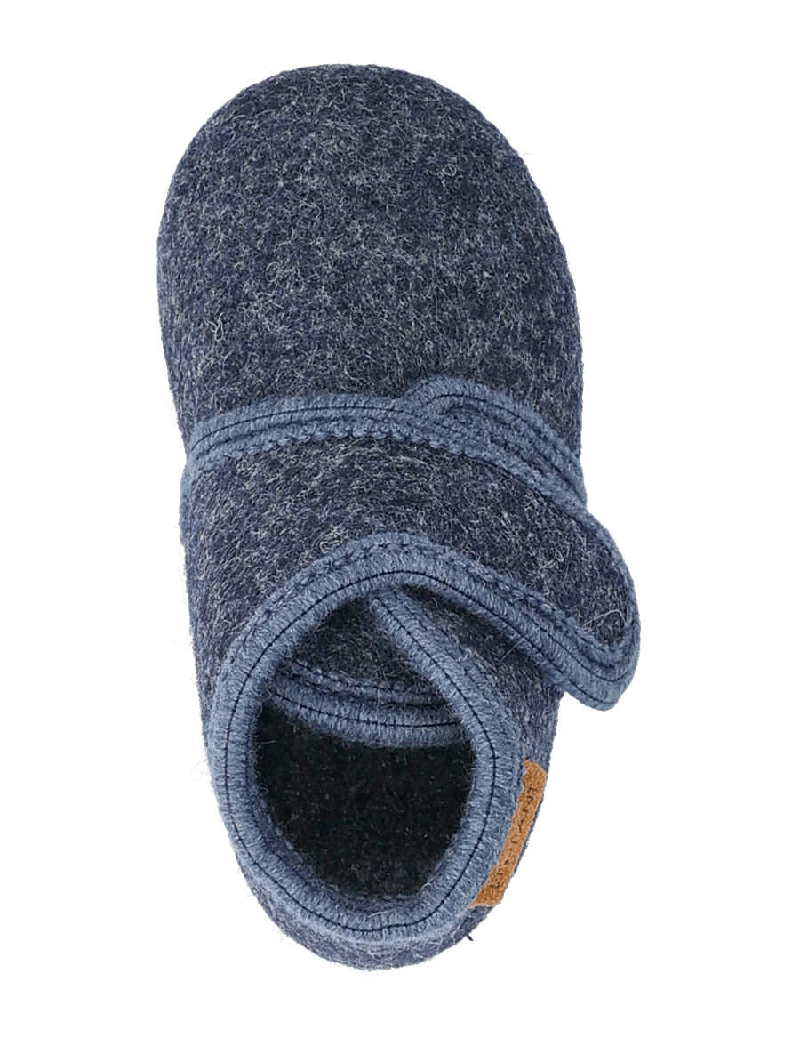 En Fant - Slippers Wool Velcro - hausschuhe - navy melange - 3