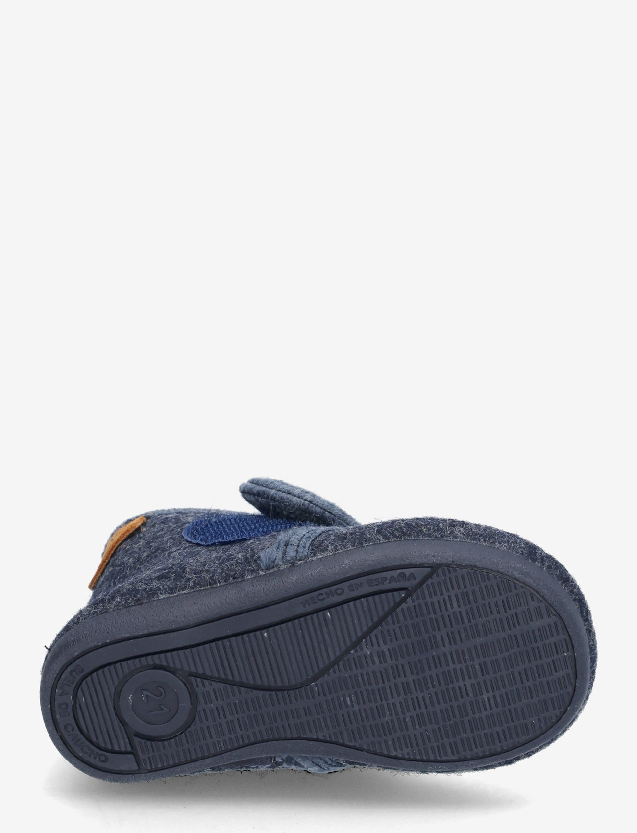 En Fant - Slippers Wool Velcro - hjemmesko - navy melange - 4