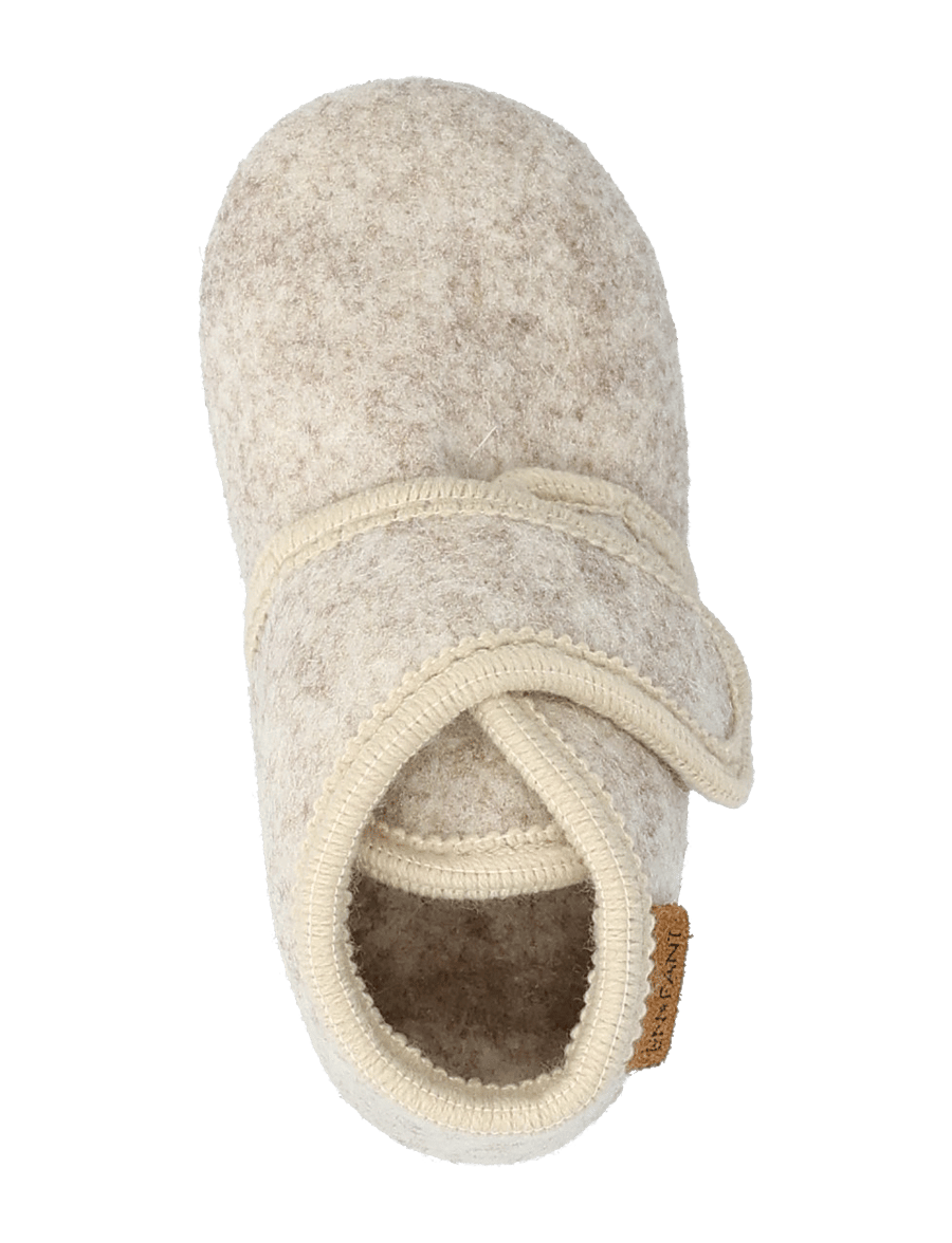 En Fant - Slippers Wool Velcro - hausschuhe - sand melange - 3