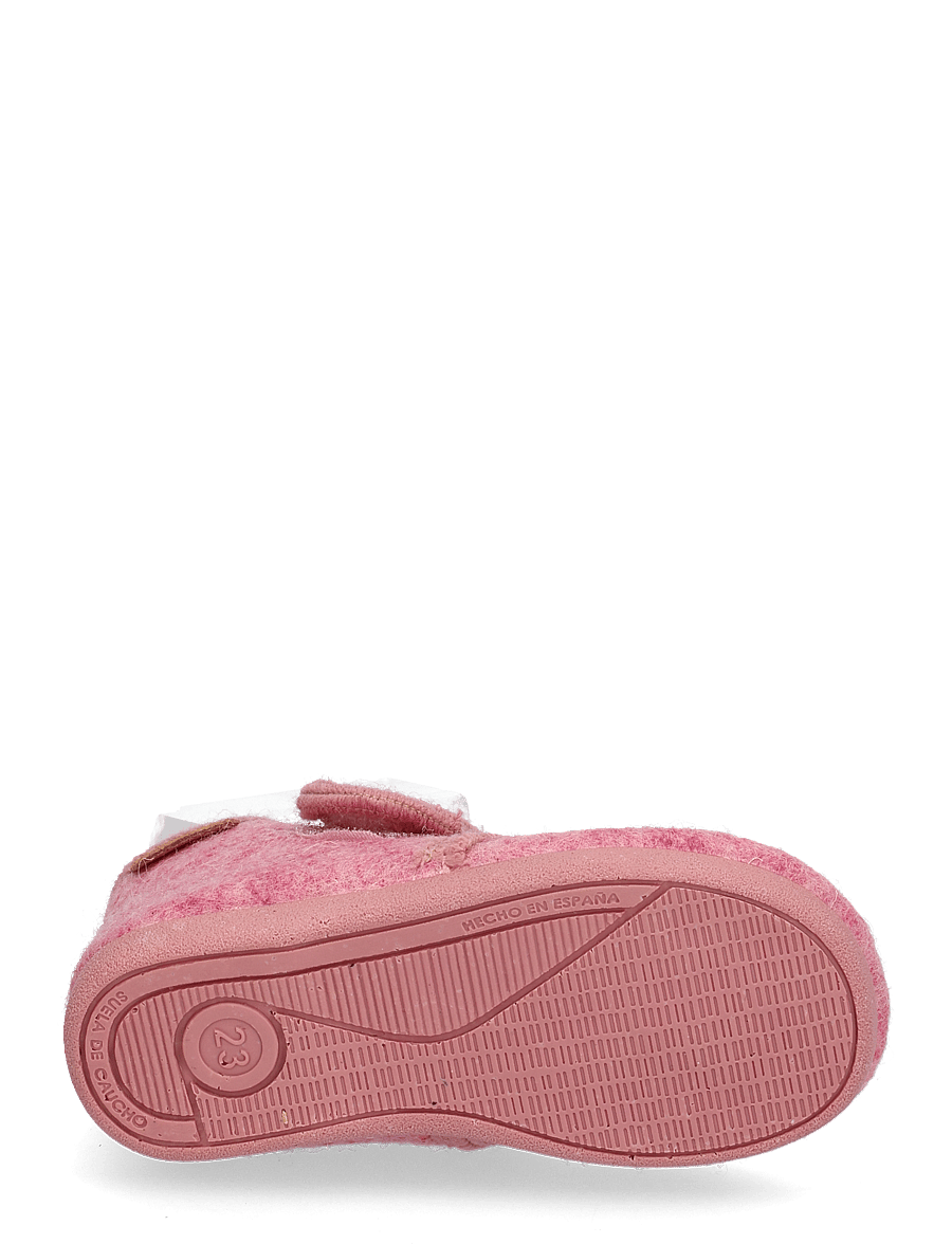 En Fant - Slippers Wool Velcro - hausschuhe - wild rose - 4