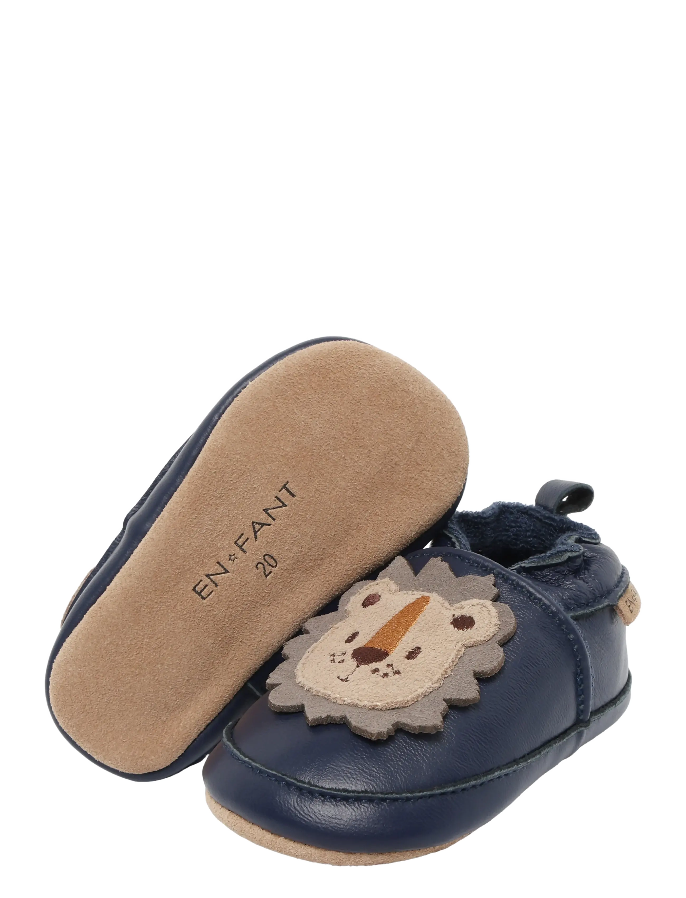 En Fant - Leather shoe - Applique - babystrikstøvler - black iris - 2