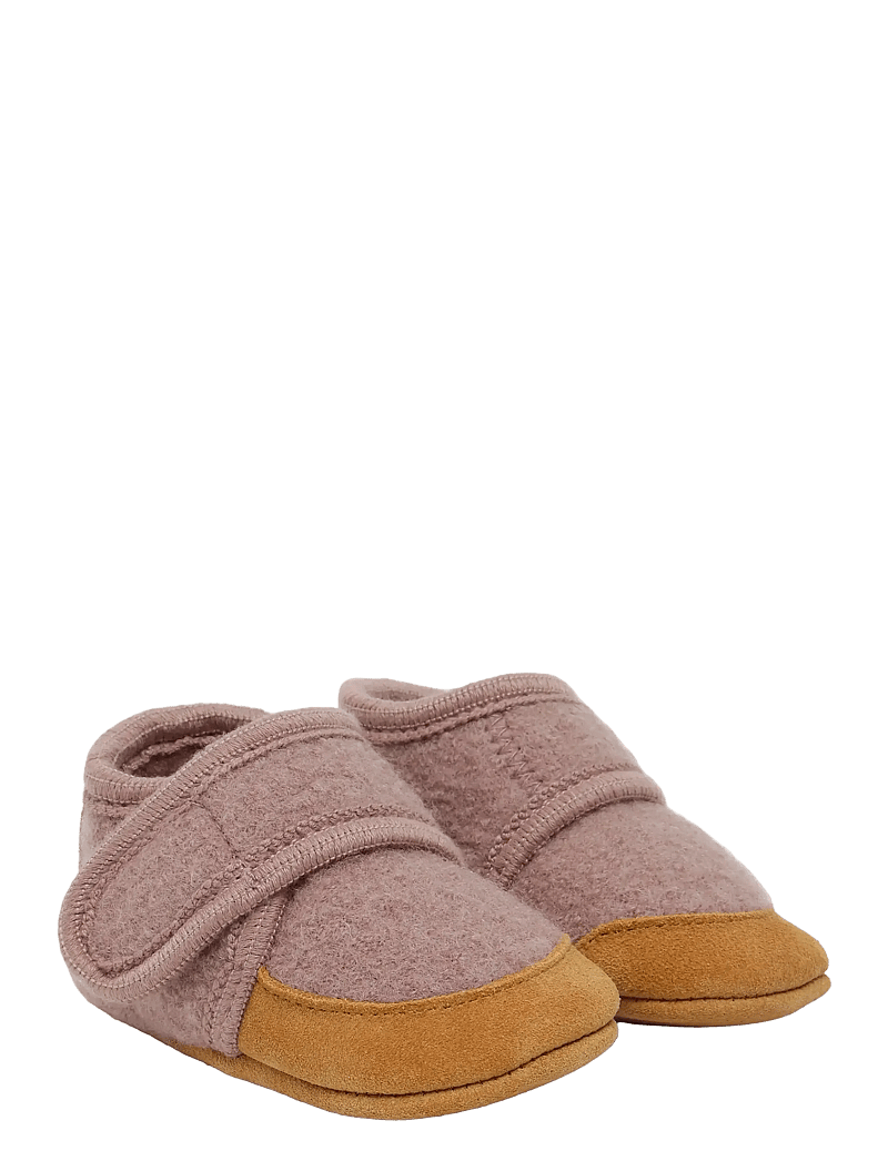 En Fant - Wool Slippers w. suede - sussid - bark - 0