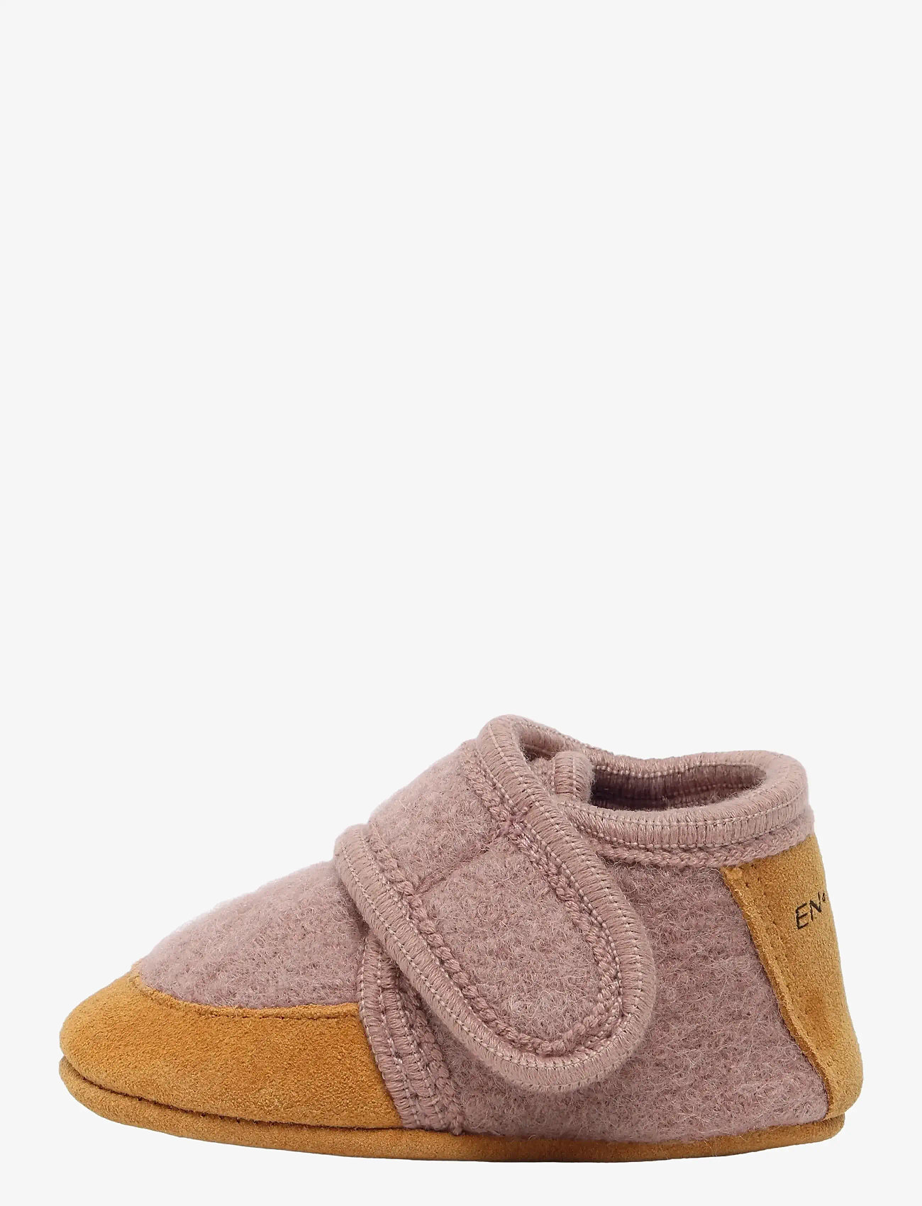 En Fant - Wool Slippers w. suede - sussid - bark - 1