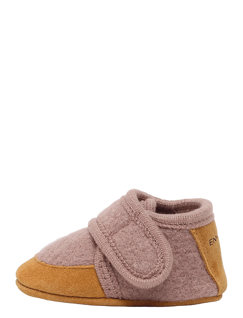 En Fant - Wool Slippers w. suede - sussid - bark - 1