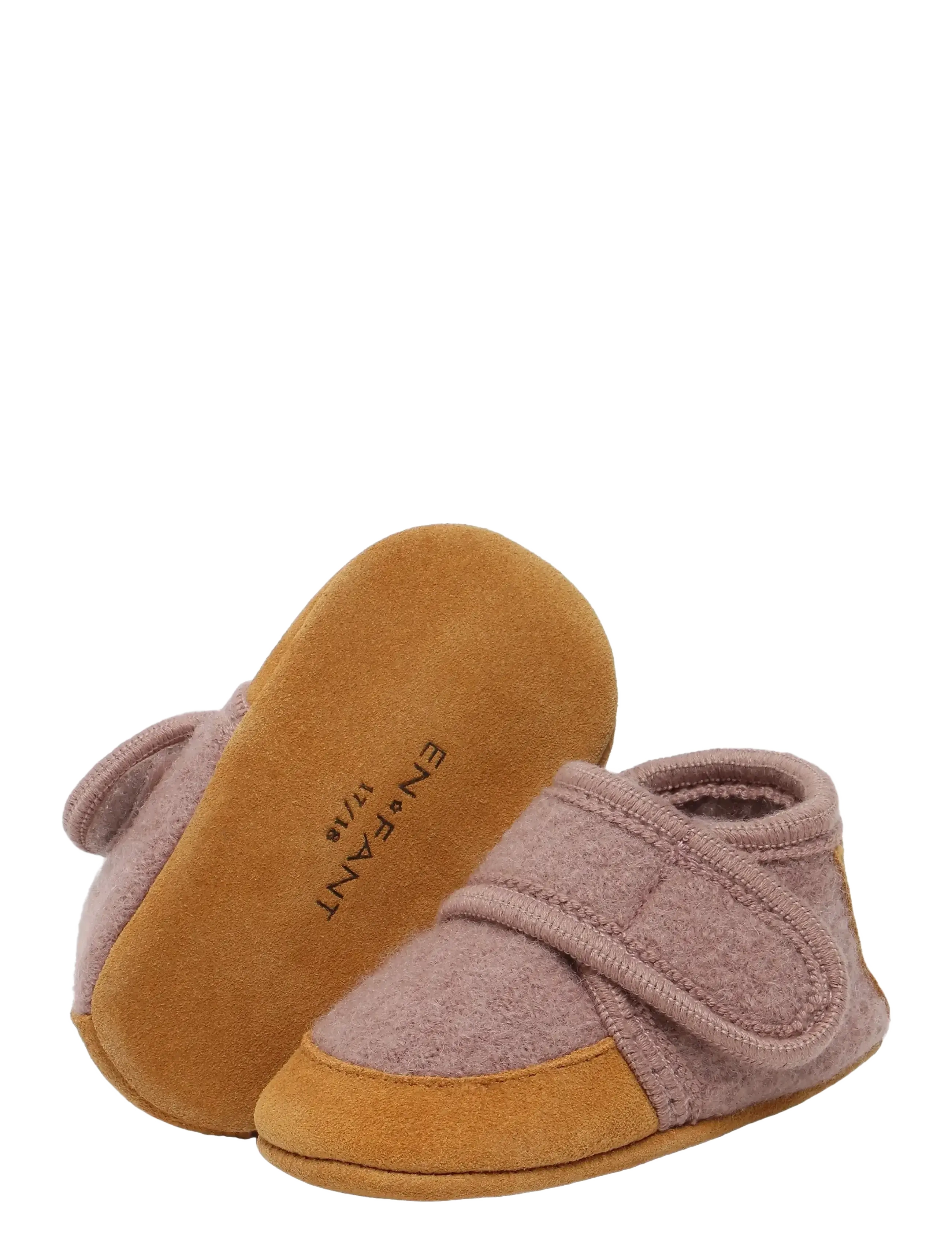 En Fant - Wool Slippers w. suede - slippers - bark - 2