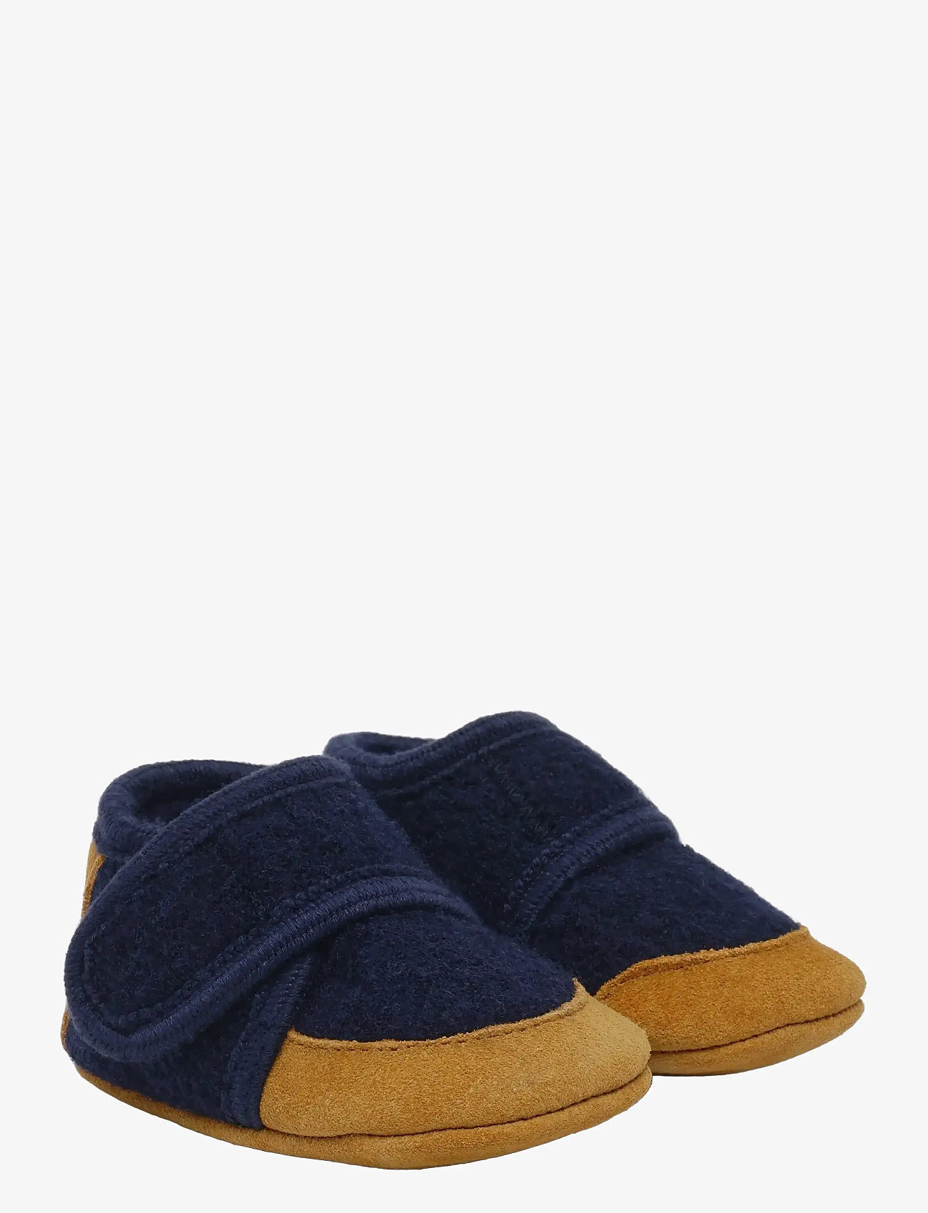 En Fant - Wool Slippers w. suede - hausschuhe - navy - 1