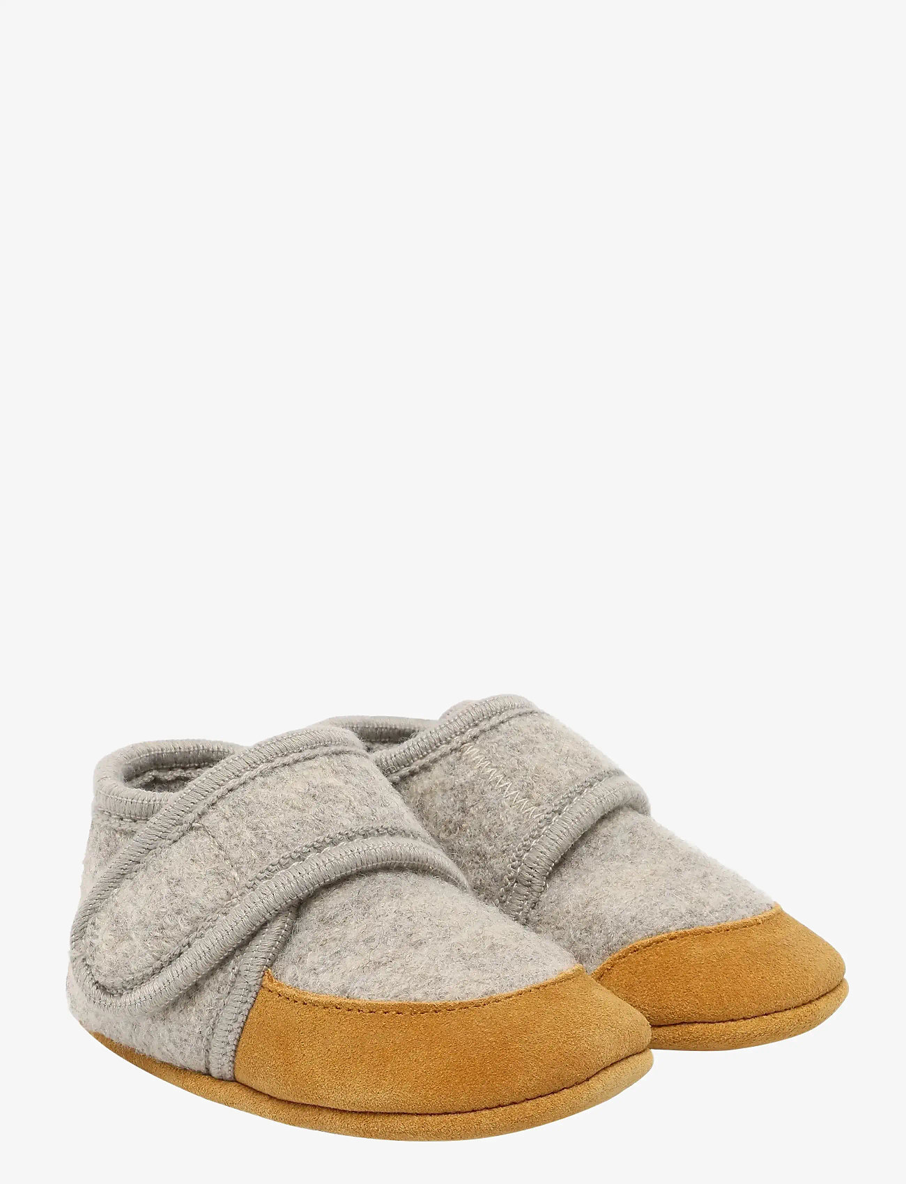 En Fant Wool Slippers Suede (Sand Melange/Grey) €
