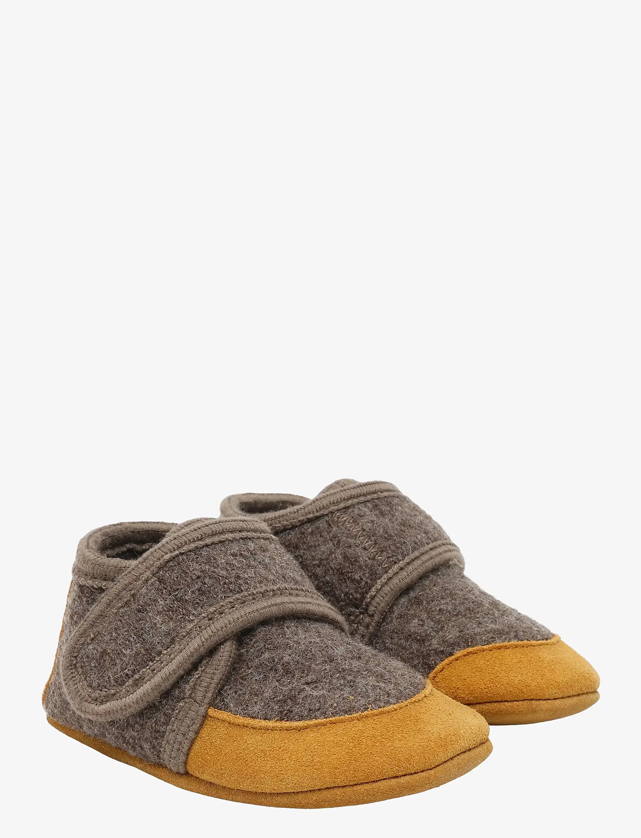 En Fant - Wool Slippers w. suede - hausschuhe - walnut - 0