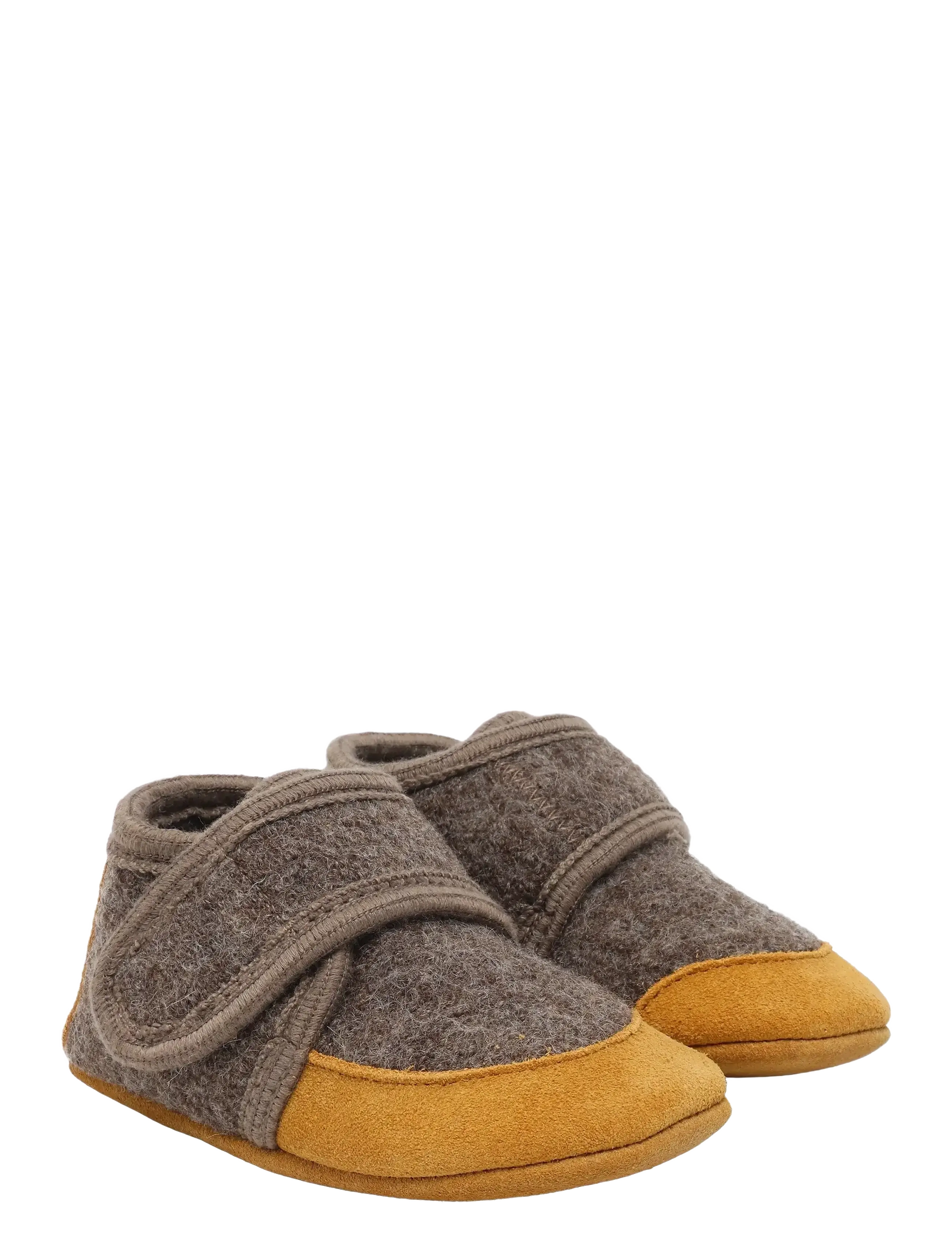 En Fant Wool Slippers w. suede - Chaussures - WALNUT / brown