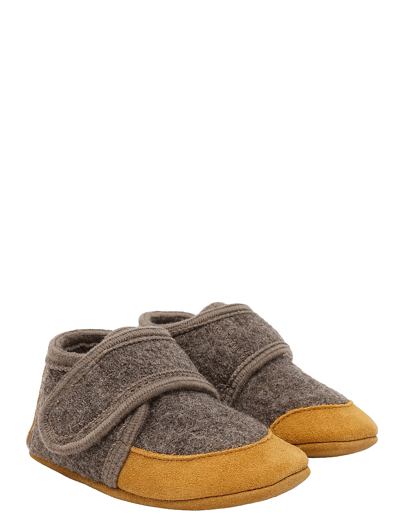 En Fant - Wool Slippers w. suede - hausschuhe - walnut - 0