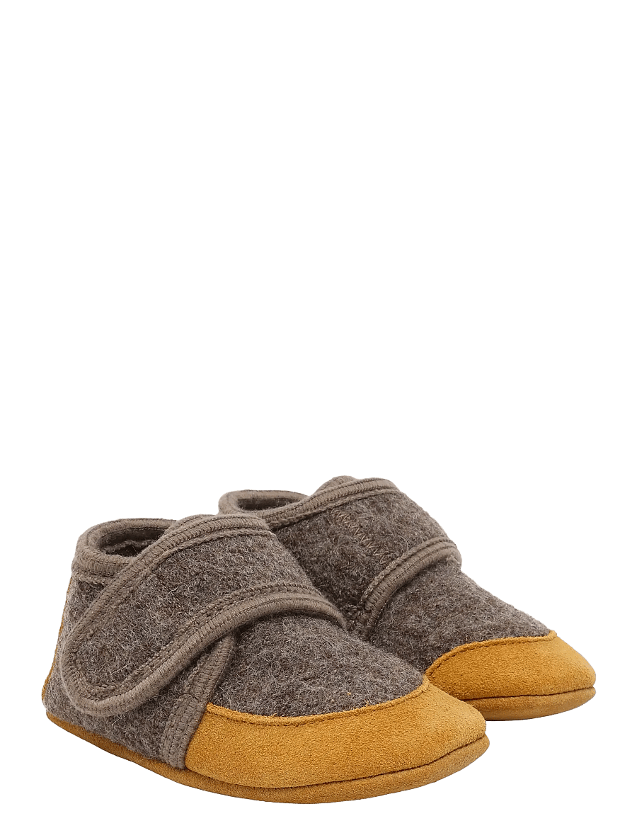 En Fant - Wool Slippers w. suede - hausschuhe - walnut - 0