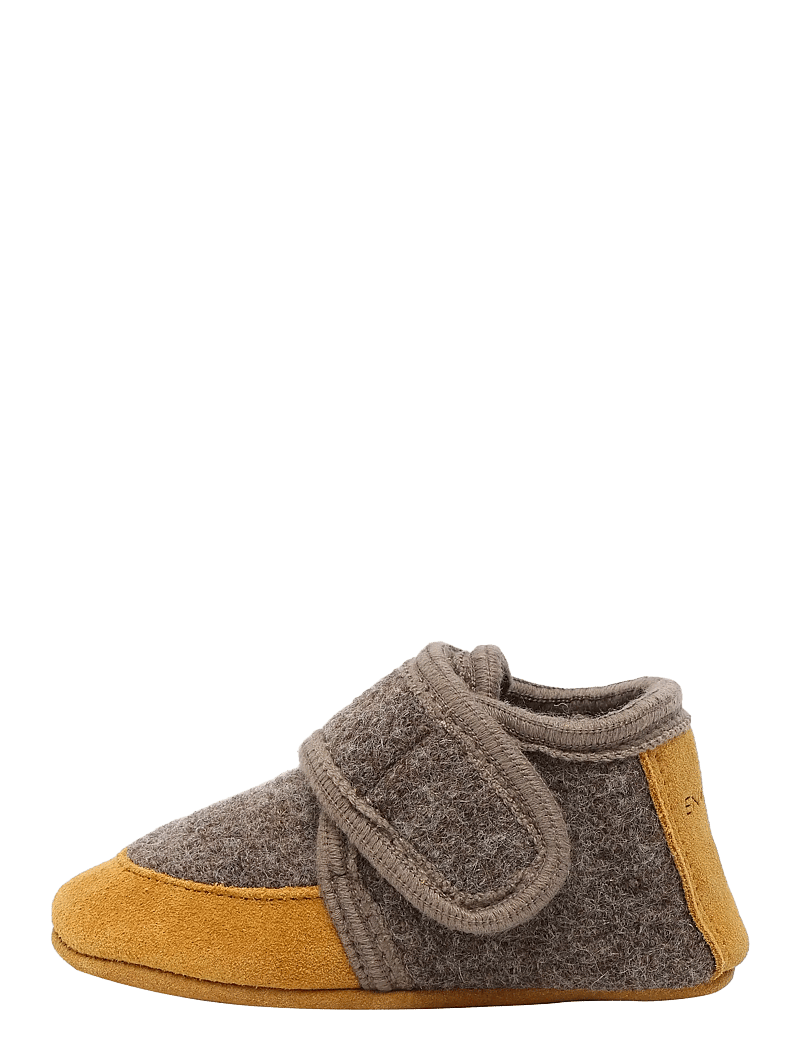 En Fant - Wool Slippers w. suede - hausschuhe - walnut - 1