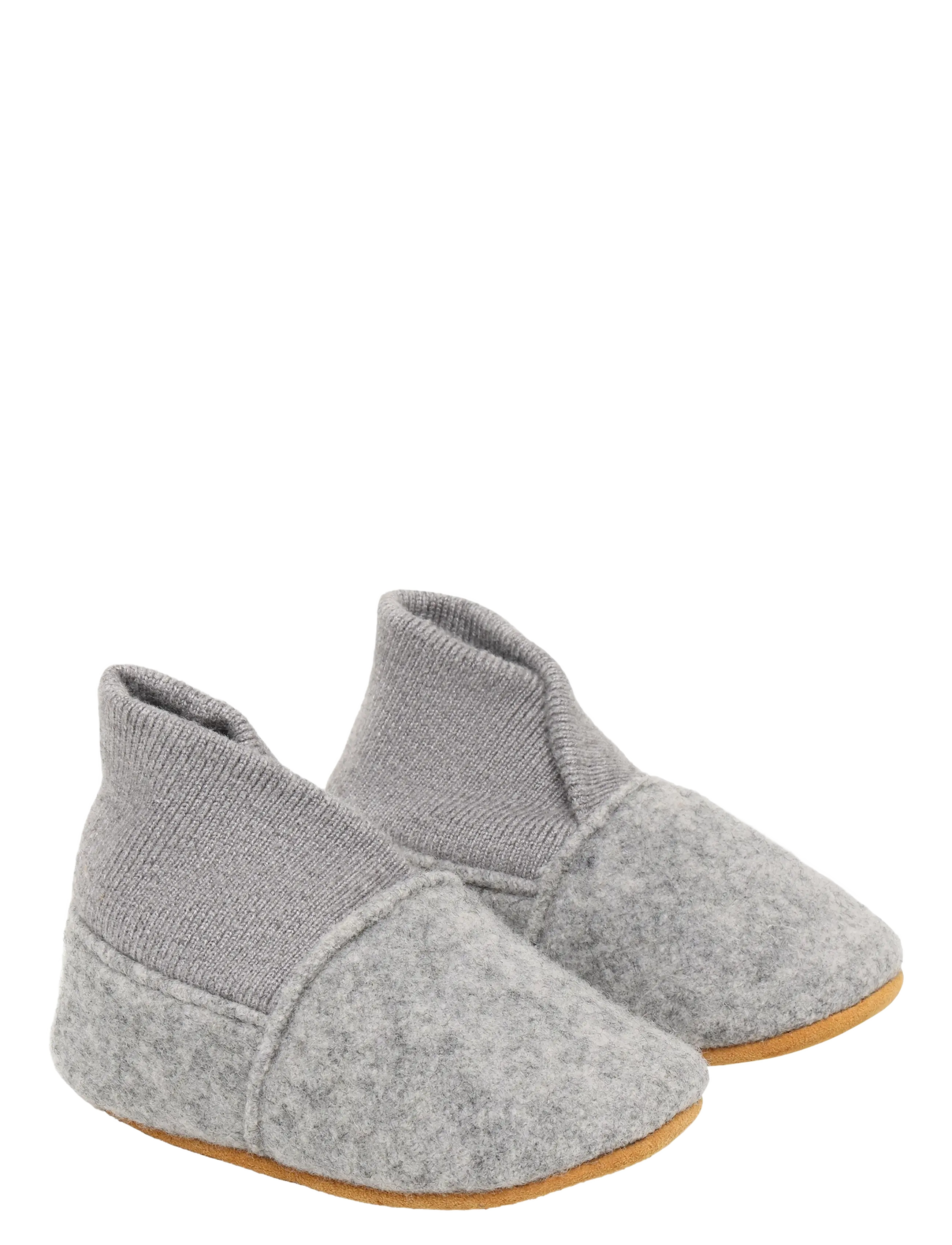 En Fant Wool Slippers w. Rib - En Fant - GREY MELANGE / grey