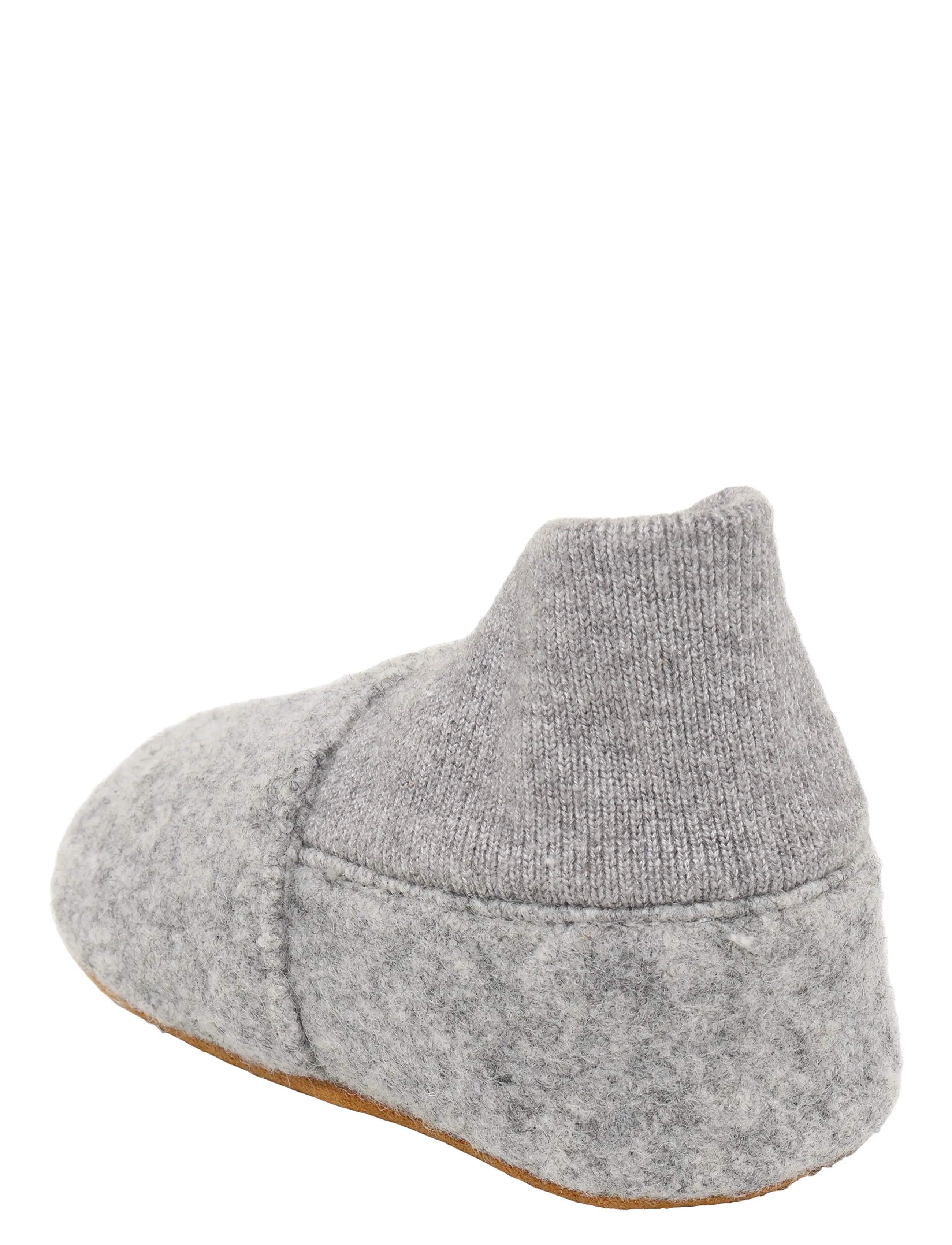 En Fant - Wool Slippers w. Rib - hjemmesko - grey melange - 1