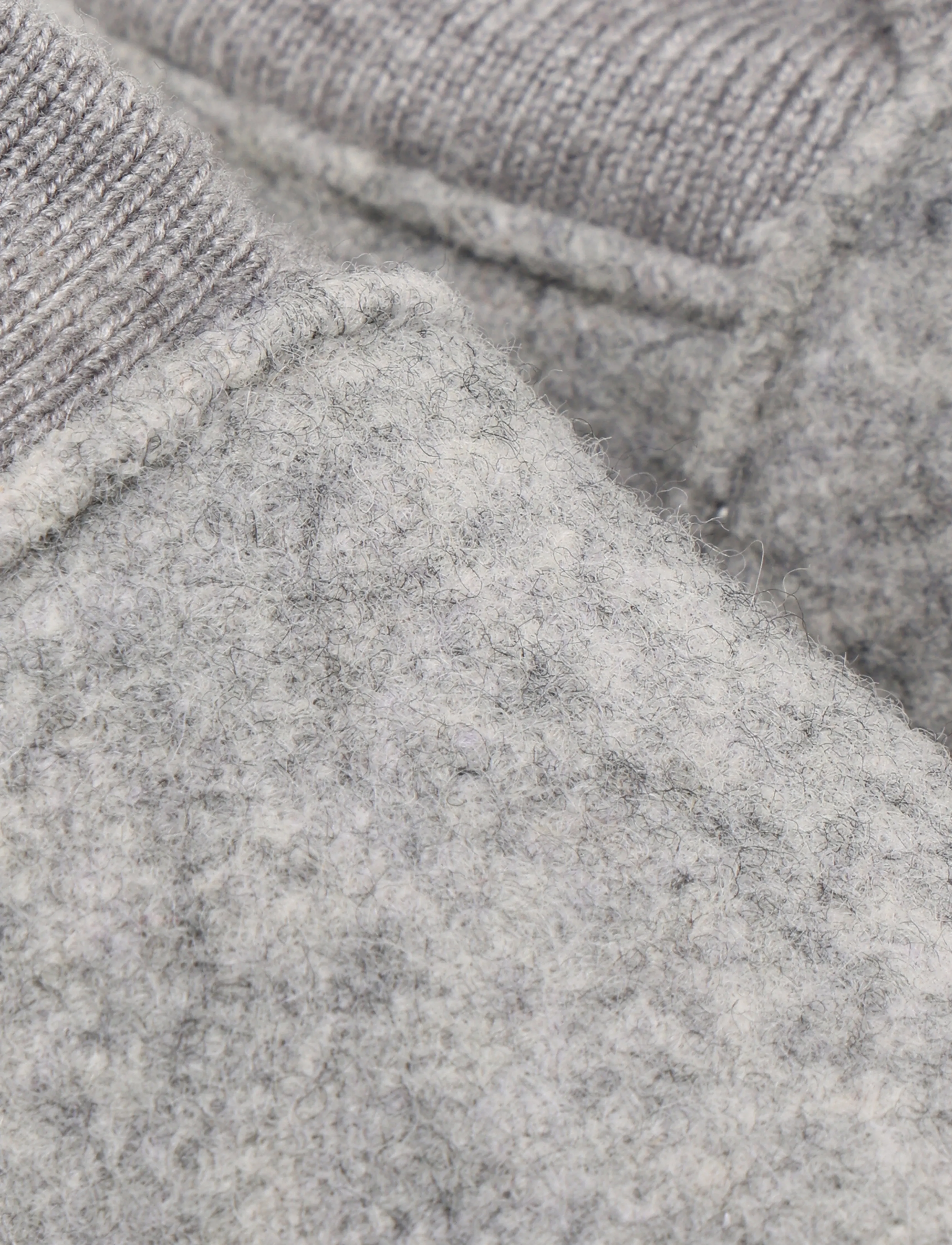 En Fant - Wool Slippers w. Rib - hjemmesko - grey melange - 2
