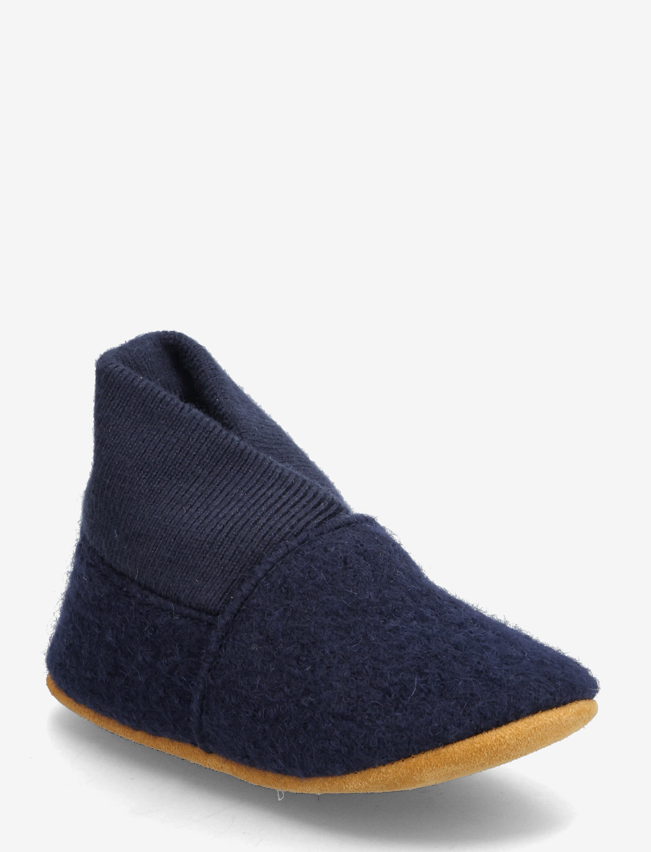 En Fant - Wool Slippers w. Rib - inneskor - navy - 0