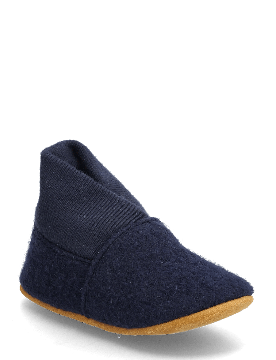 En Fant - Wool Slippers w. Rib - sussid - navy - 0