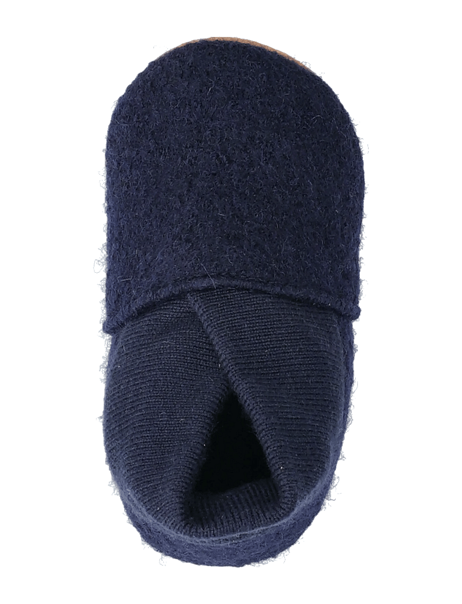 En Fant - Wool Slippers w. Rib - sussid - navy - 3