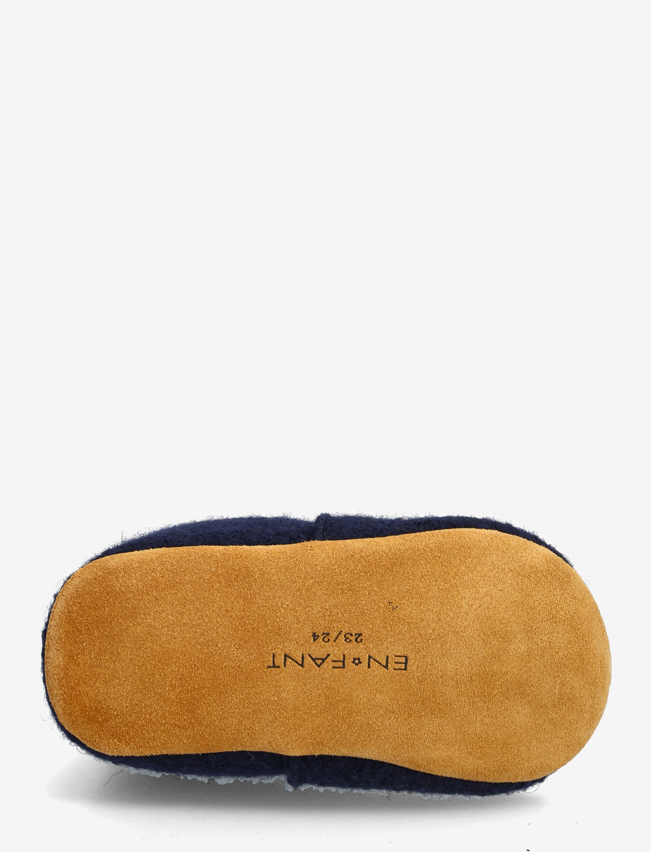 En Fant - Wool Slippers w. Rib - inneskor - navy - 4