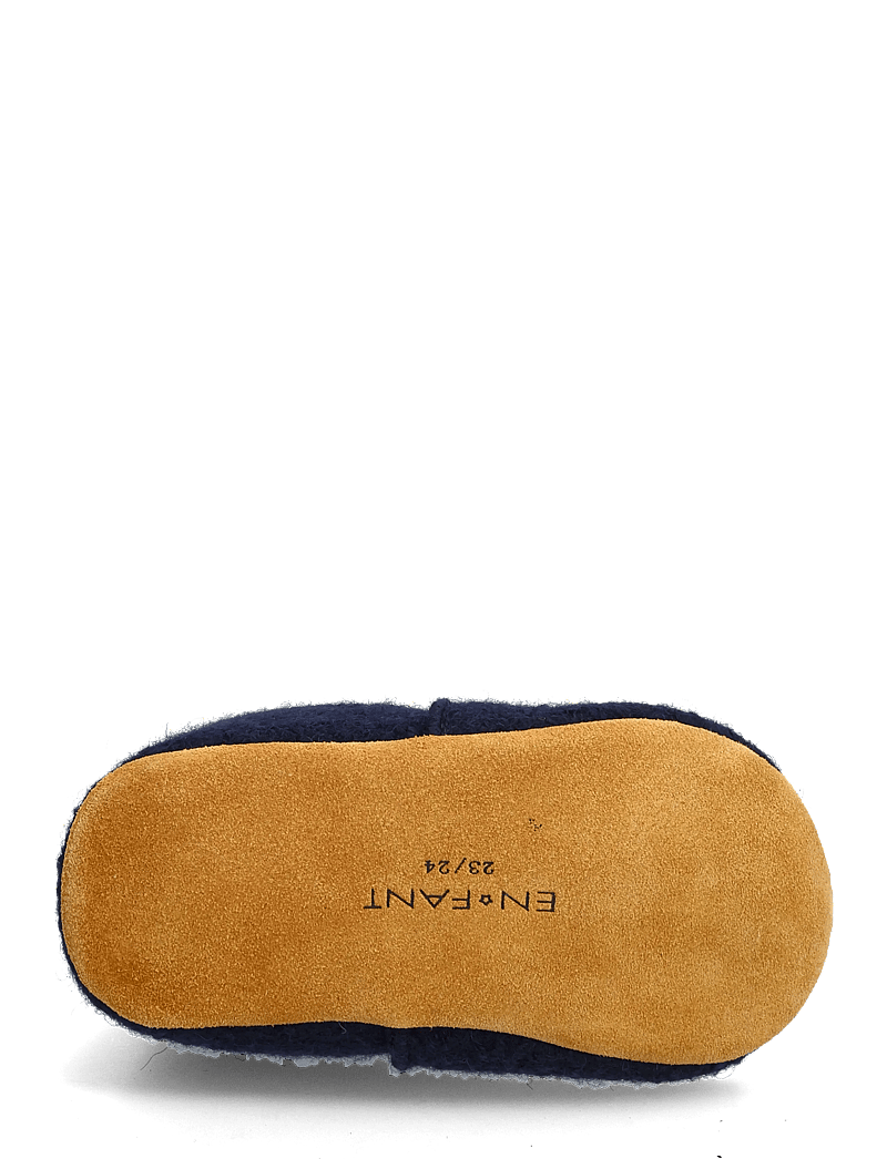 En Fant - Wool Slippers w. Rib - inneskor - navy - 4