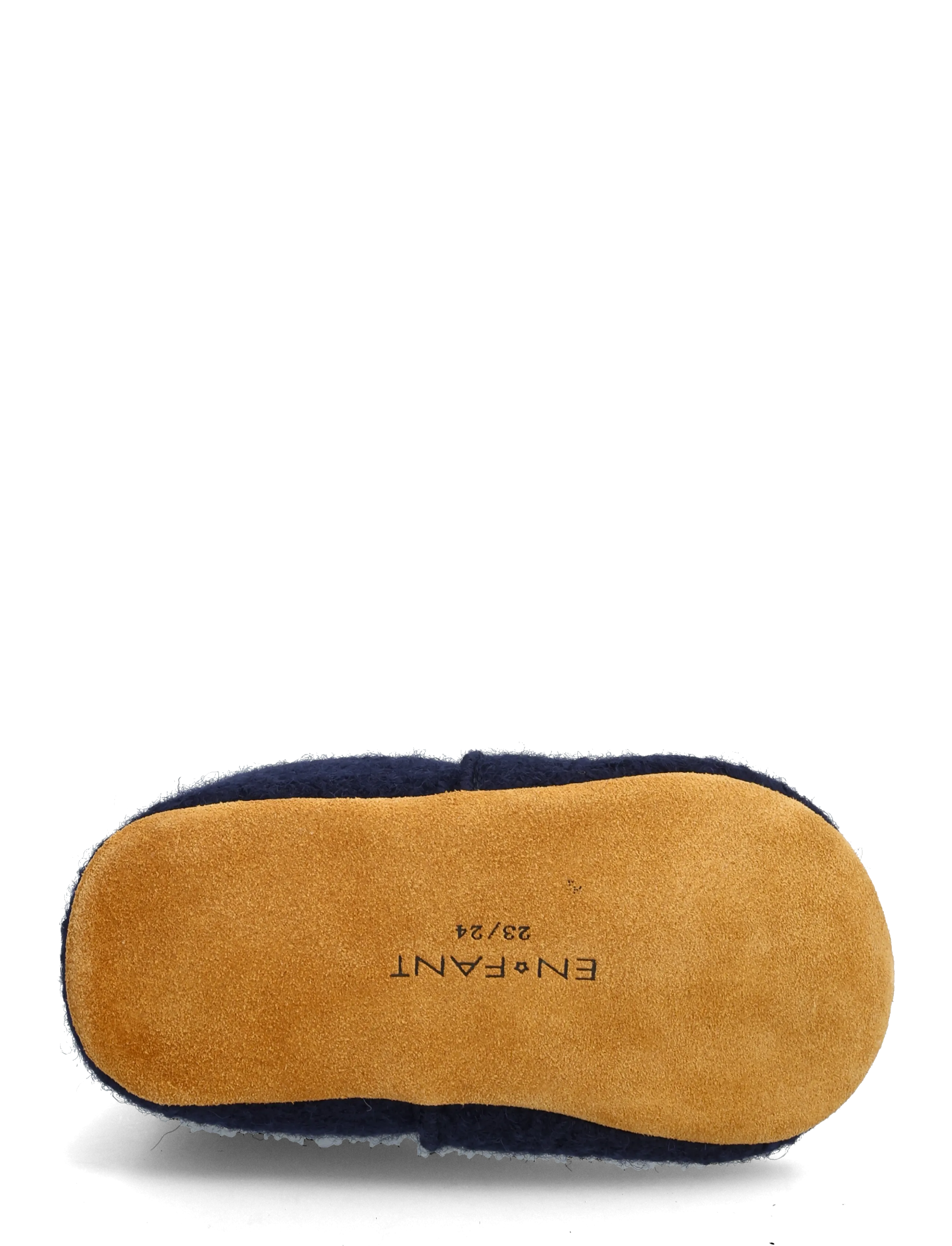 En Fant - Wool Slippers w. Rib - hjemmesko - navy - 4