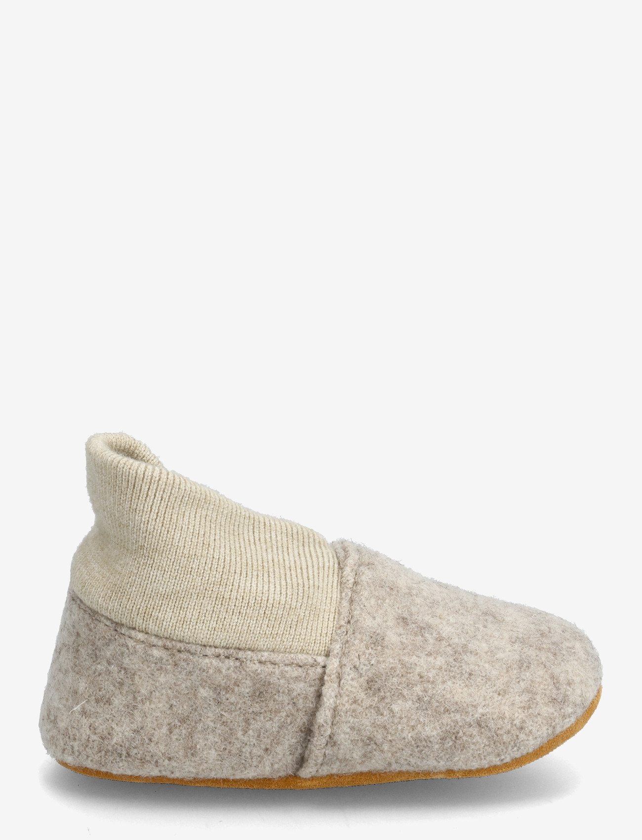 En Fant - Wool Slippers w. Rib - hausschuhe - sand melange - 1