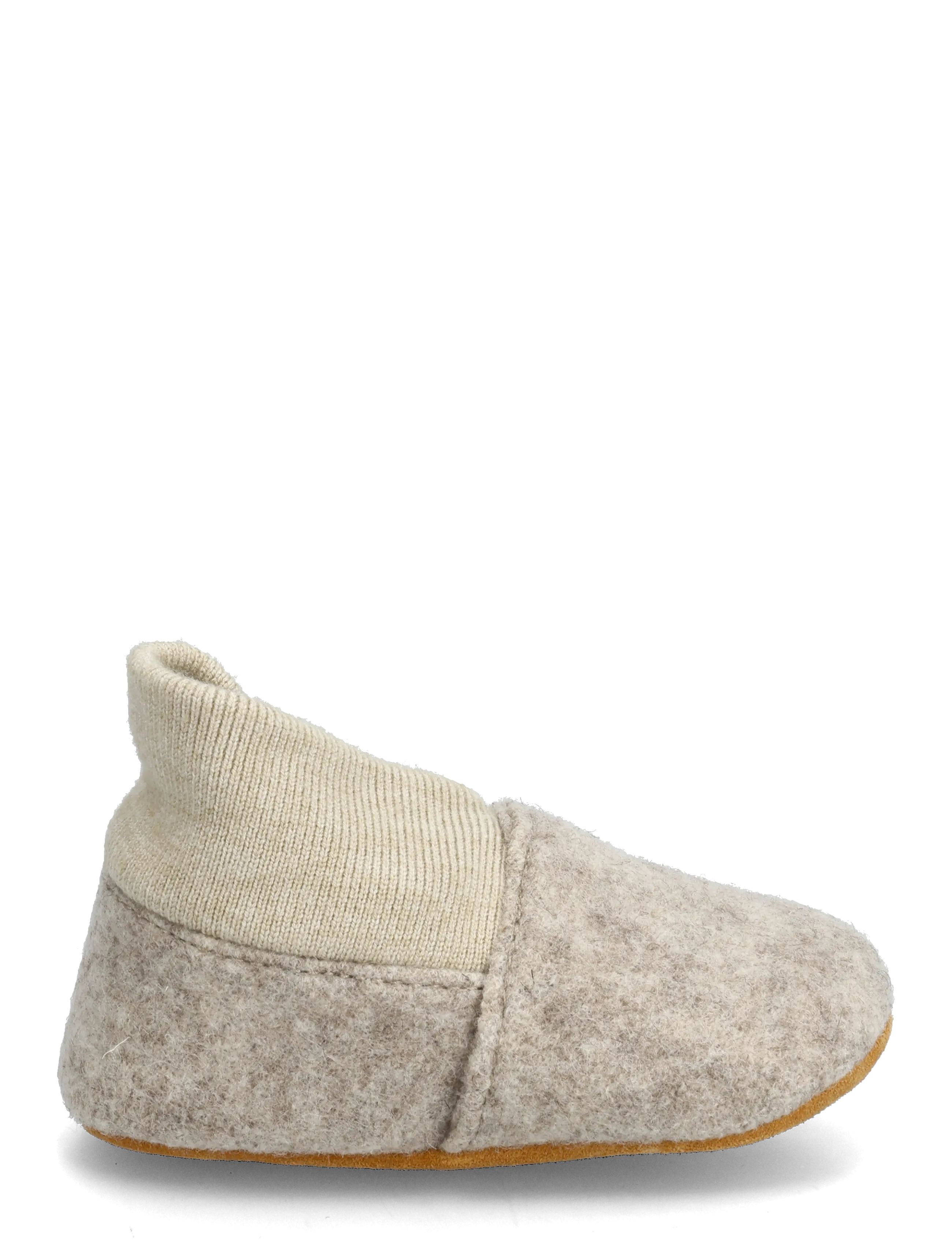 En Fant - Wool Slippers w. Rib - tossut - sand melange - 1