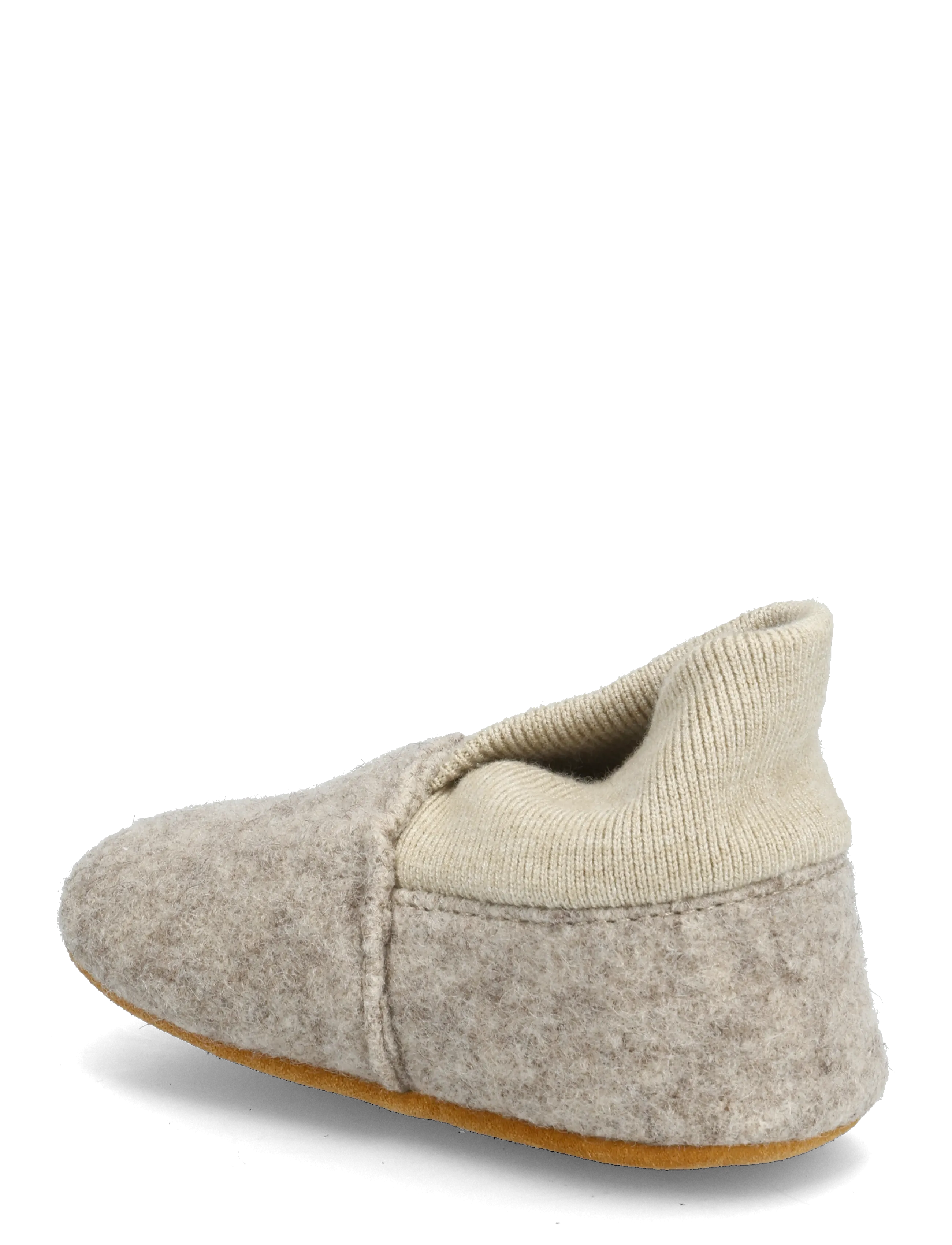 En Fant - Wool Slippers w. Rib - tossut - sand melange - 2