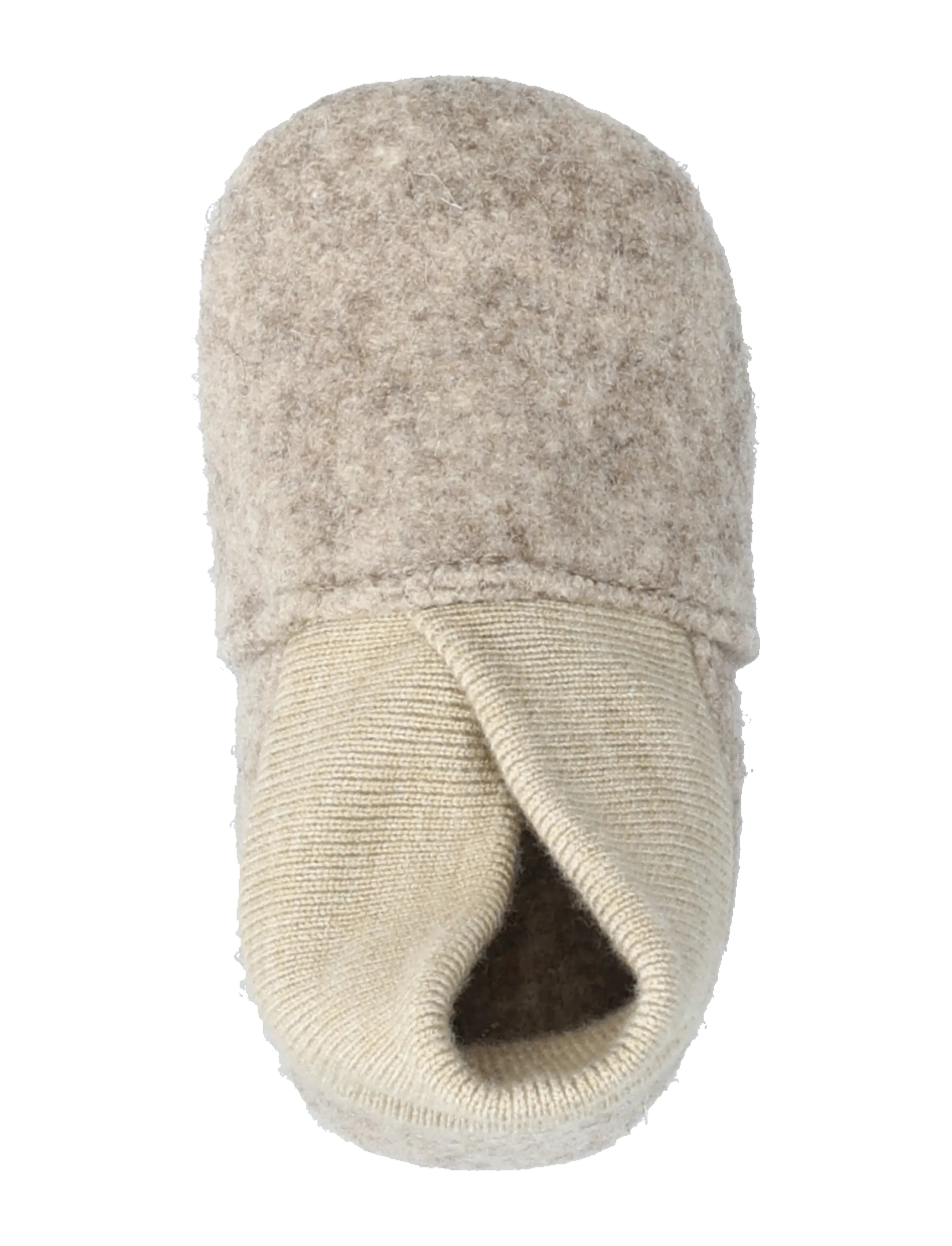 En Fant - Wool Slippers w. Rib - tossut - sand melange - 3