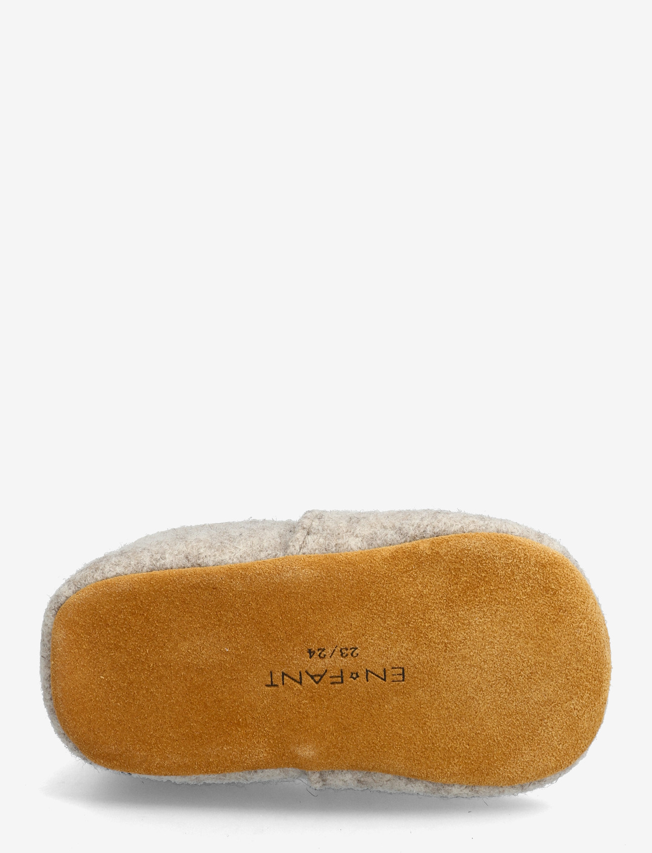 En Fant - Wool Slippers w. Rib - hausschuhe - sand melange - 4