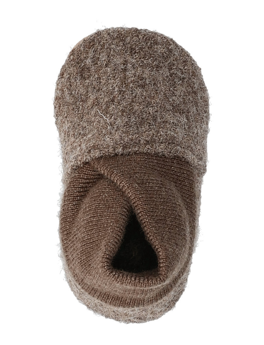 En Fant - Wool Slippers w. Rib - hausschuhe - walnut - 4