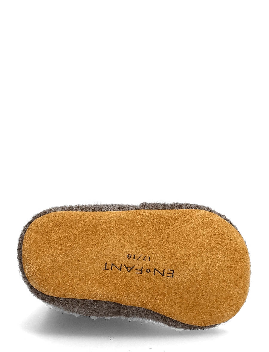 En Fant - Wool Slippers w. Rib - hausschuhe - walnut - 5