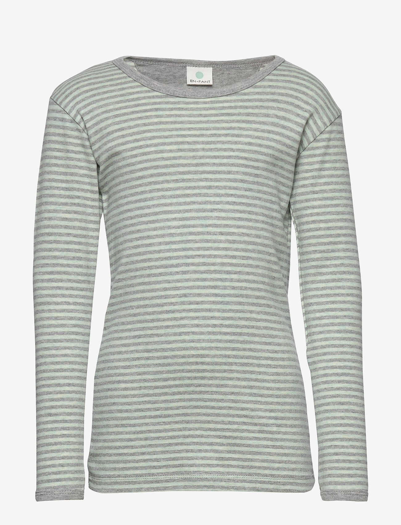 En Fant - Bright LS Top - long-sleeved t-shirts - celadon - 0