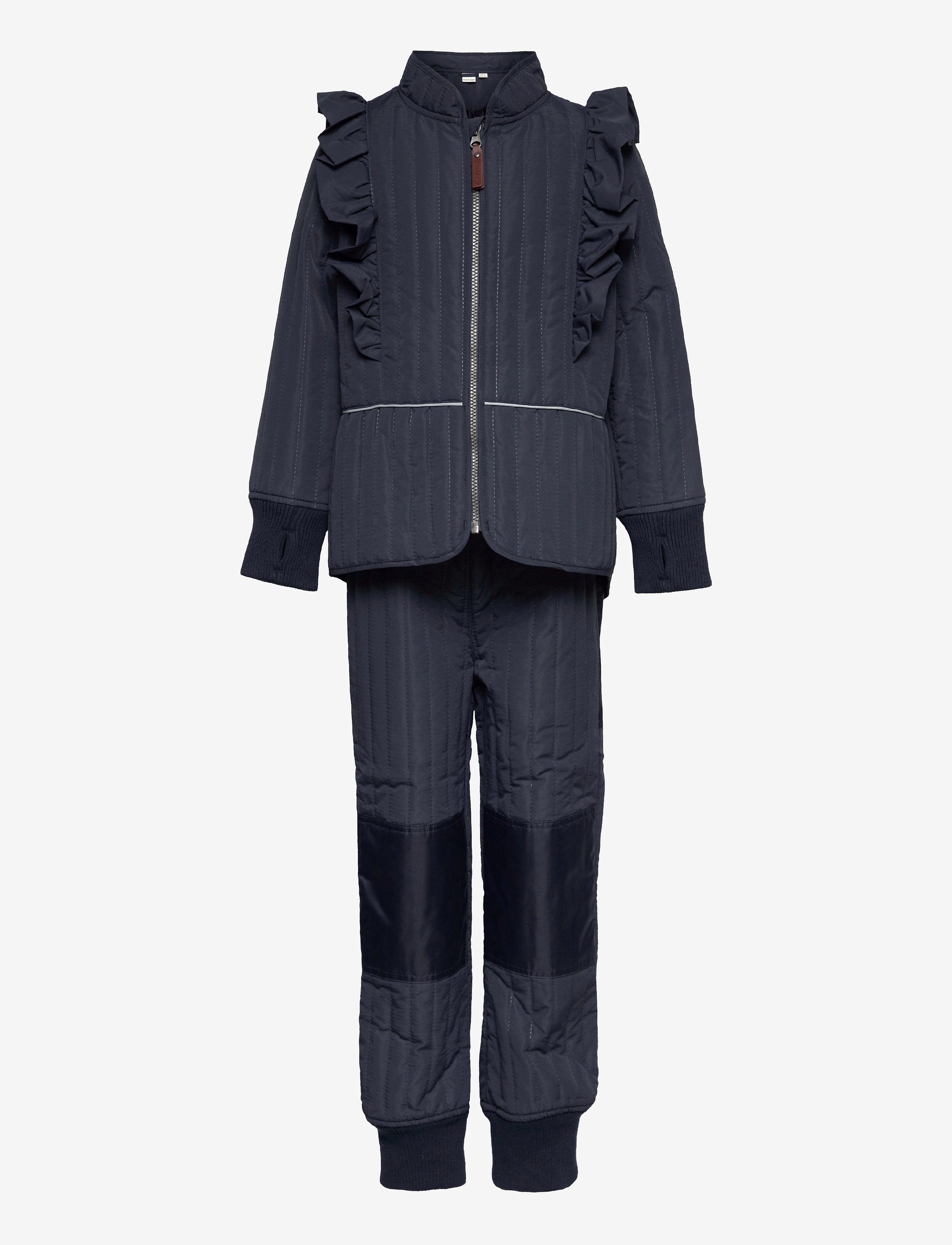 En Fant Thermal Set Girl - Solid, 80, Blue, Termo-Yttertøj > Termo-Sæt, Børn
