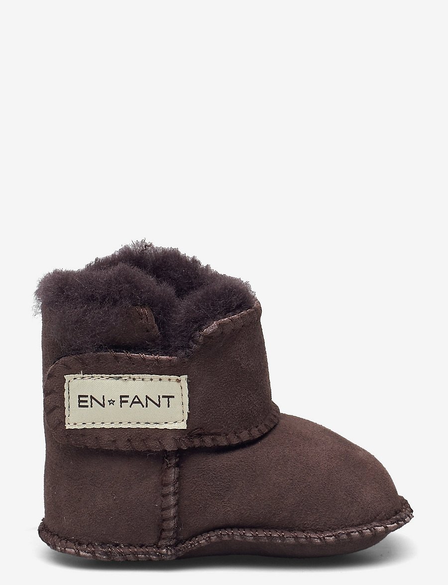 En Fant - Sheepskin Bootee - baby tossor - -03 brown - 1
