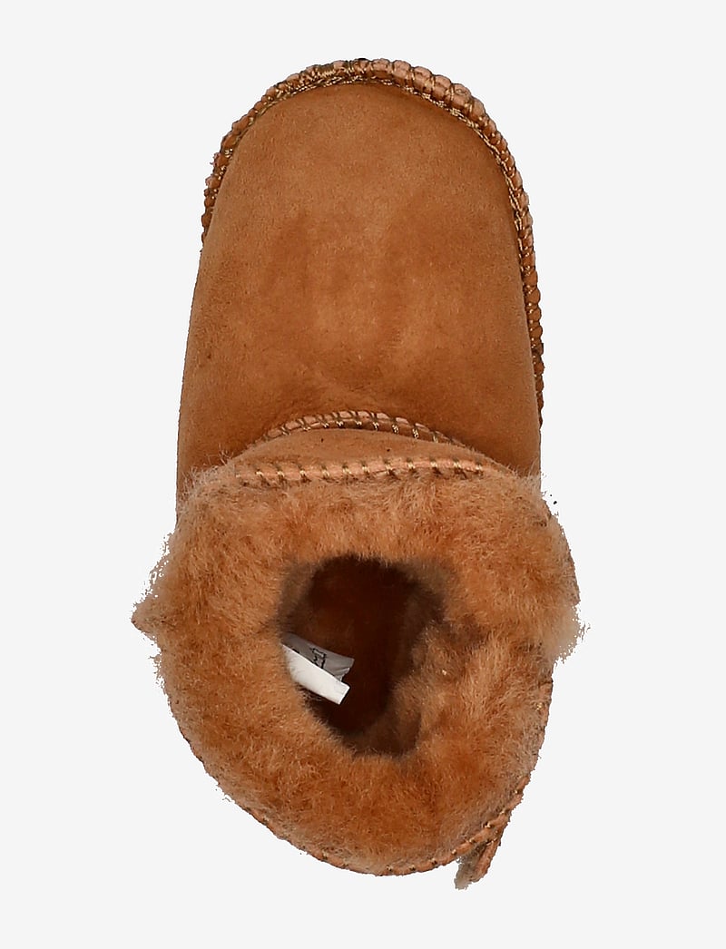 En Fant - Sheepskin Bootee - babystrikstøvler - leather brown - 3