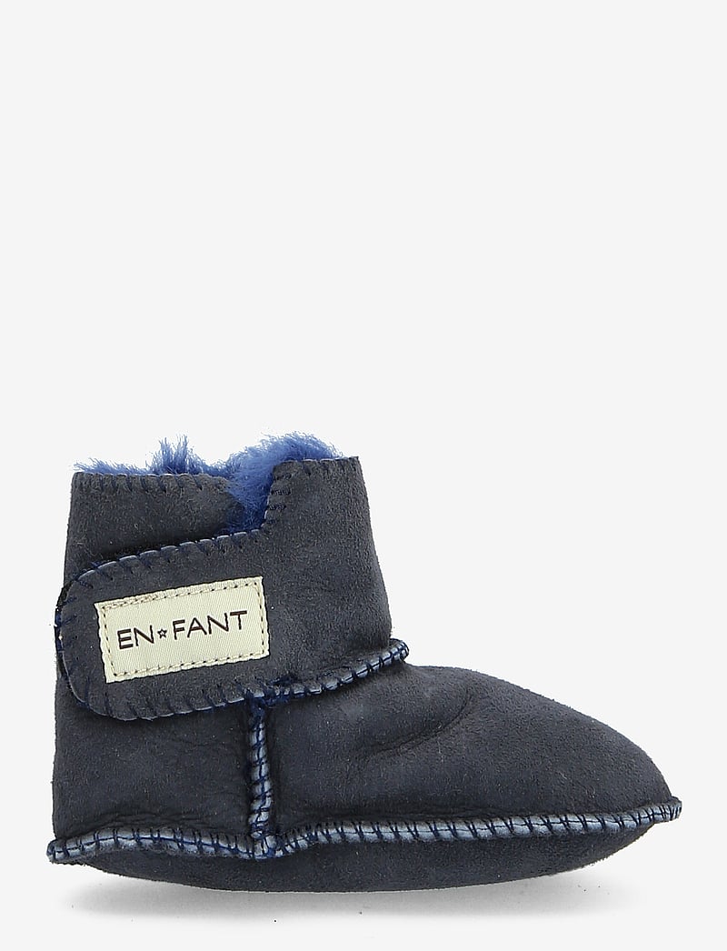 En Fant - Sheepskin Bootee - beebisaapad - navy - 1