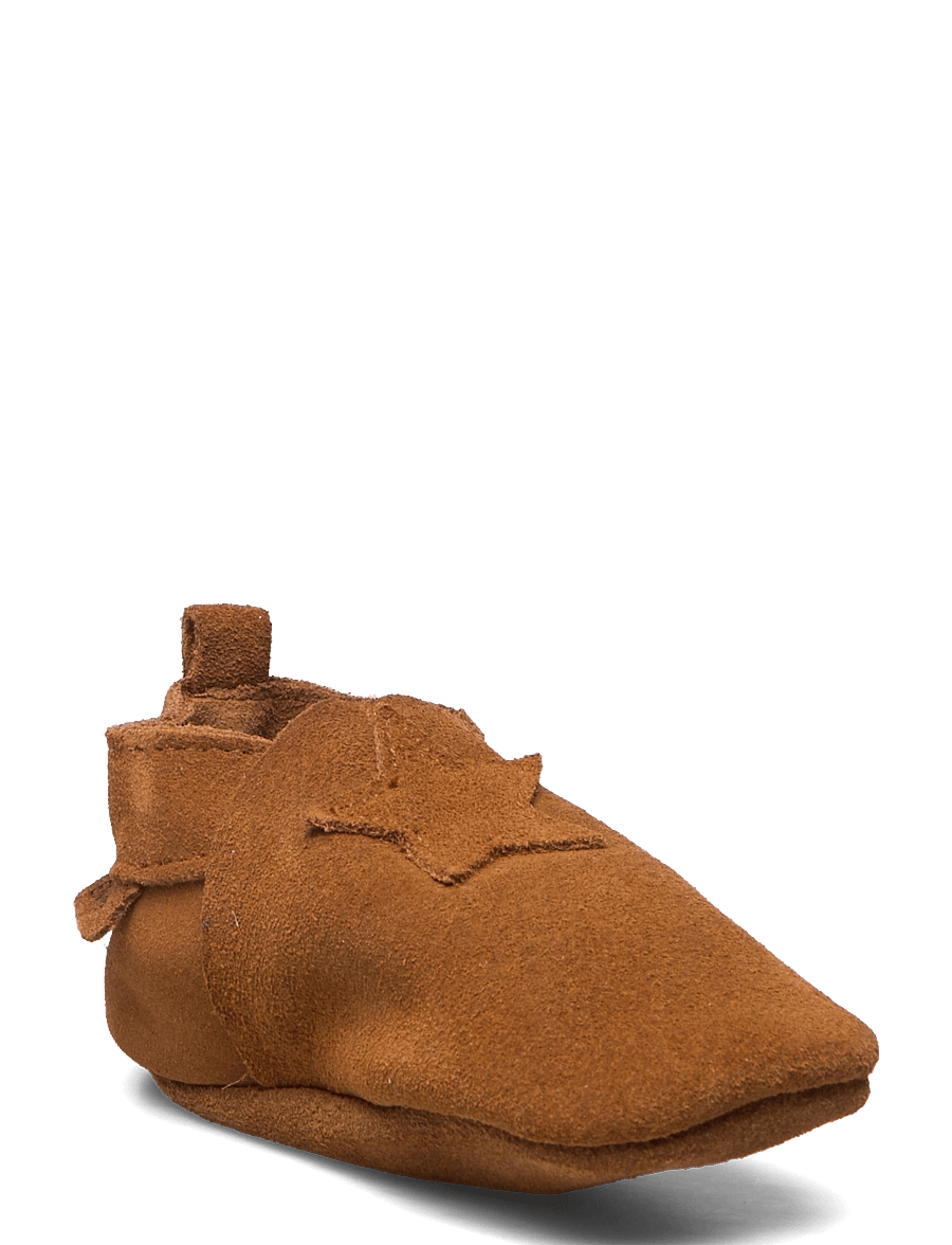En Fant - Elastic Slipper Suede - domowe - leather brown - 0