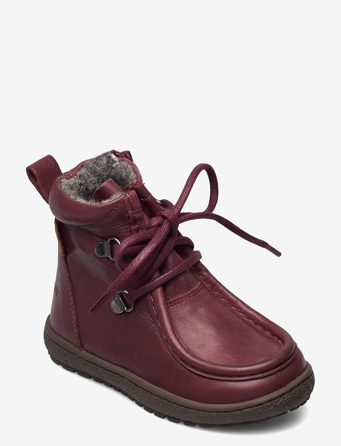 En Fant - Lace/Zip Tex Leather - stövlar & kängor - bordeaux - 0