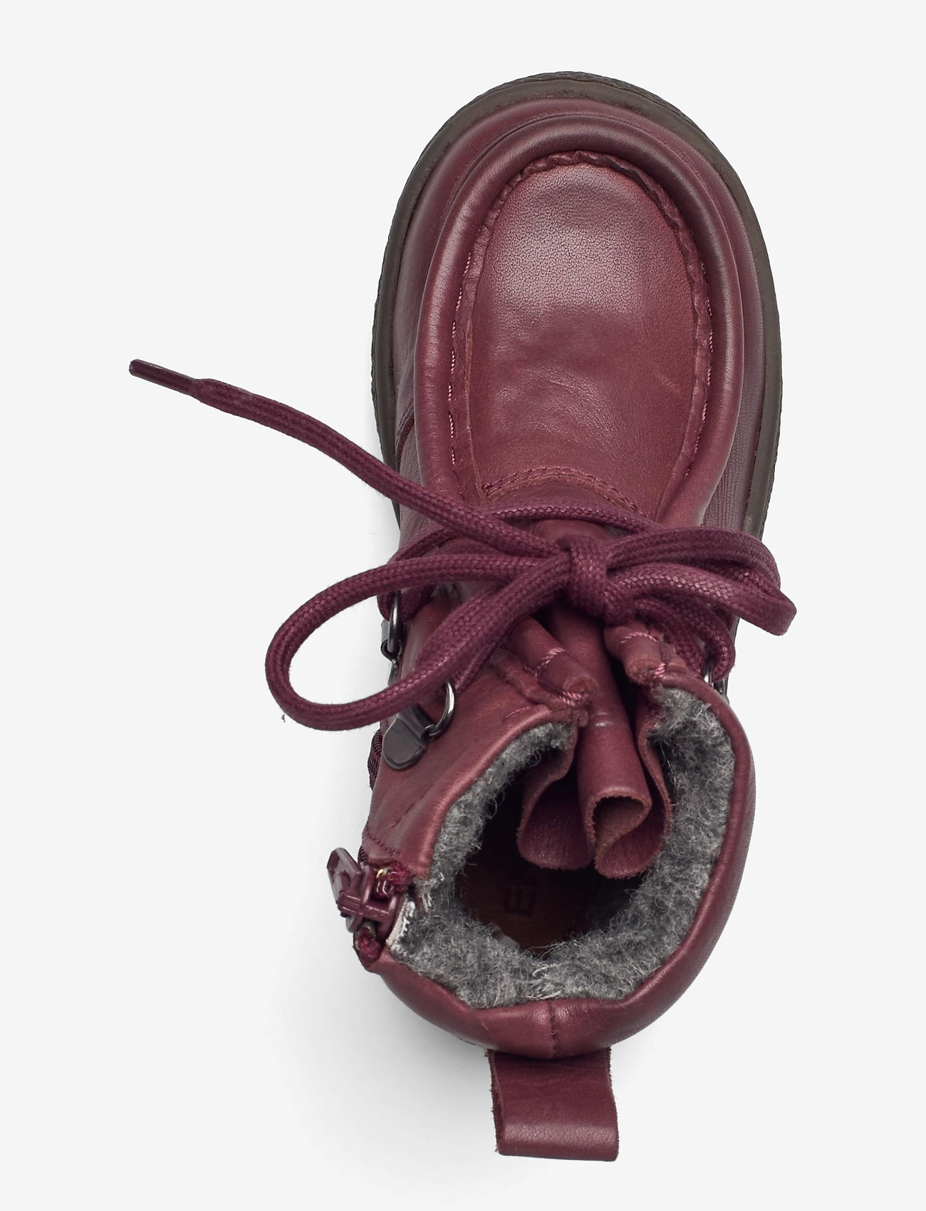 En Fant - Lace/Zip Tex Leather - stövlar & kängor - bordeaux - 3