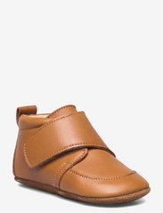 En Fant - Baby Leather slippers - laveste priser - leather brown - 0