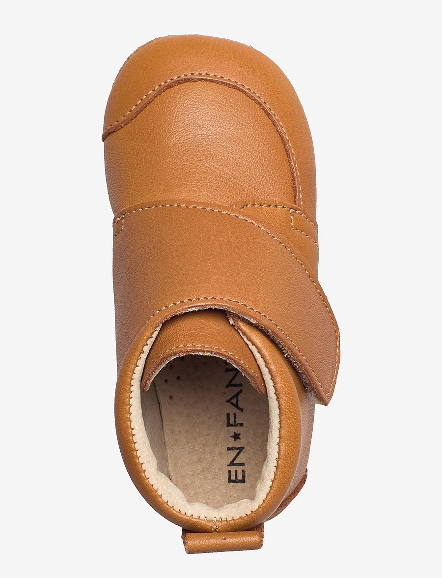 En Fant - Baby Leather slippers - hausschuhe - leather brown - 3