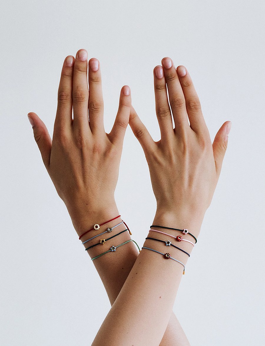 Enamel Copenhagen - Bracelet, Enamel Tokens - armbänder - light pink/red - 0